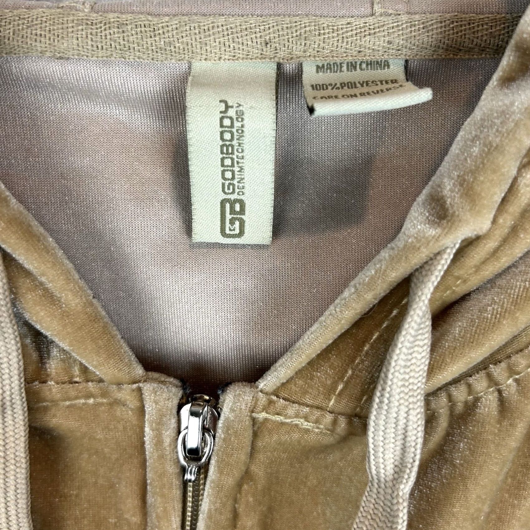 Velour VINTAGE Godbody Track Jacket Mens L Brown Velour Zip Streetwear 70s 80s Hip Hop Full Zip Men Size US L / EU 52-54 / 3 - 3 Thumbnail