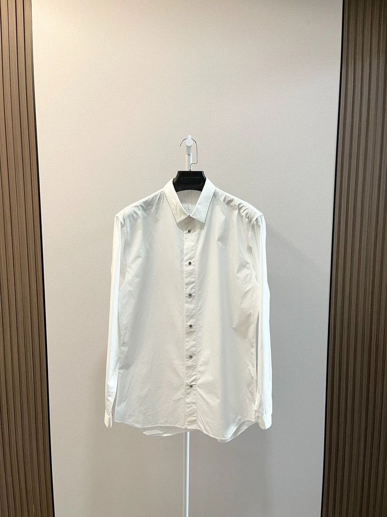 Dior Dior White Metal Button CD Letter Logo Long-sleeved Shirt 2 Size US XXS / EU 40 - 1 Thumbnail