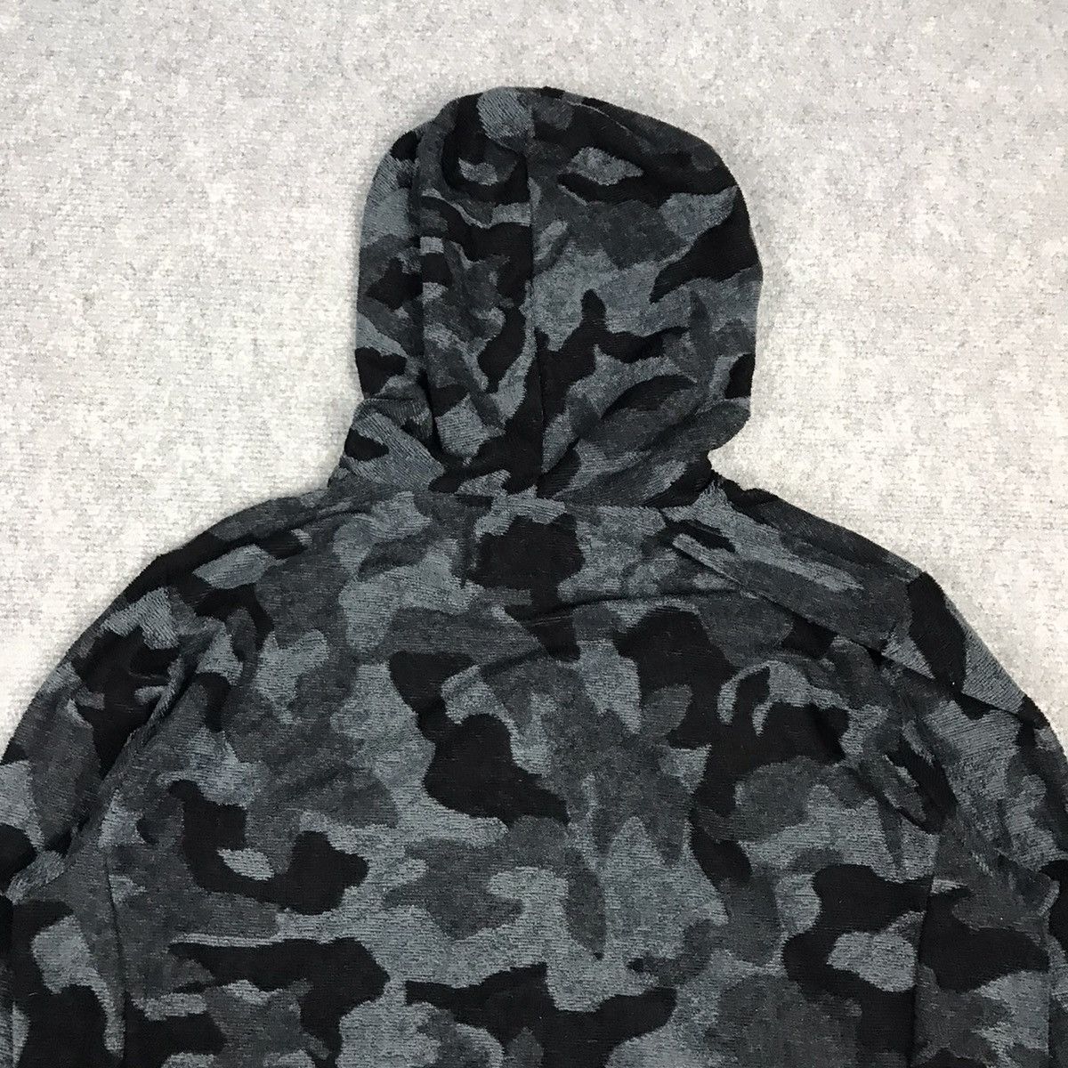 Japanese Brand × Le Grande Bleu (L.G.B.) × MOUSSY MOUSSY BLACK CAMO HOODIES PUNK ZIPPER JACKET Size US L / EU 52-54 / 3 - 8 Thumbnail