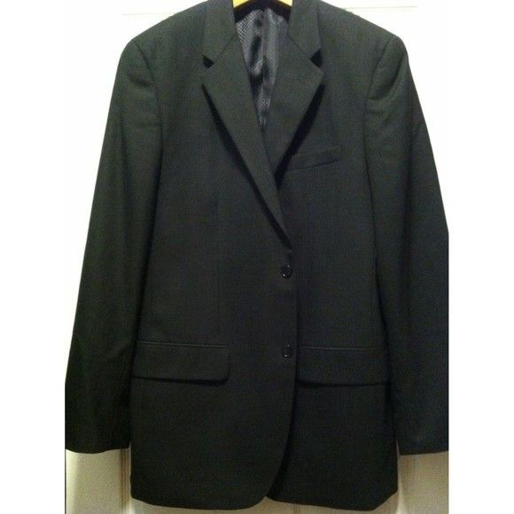 Alfani ALFANI MEN'S 100%WOOL PLAID SPORT JACKET COAT BLAZER 44L Size 44L - 3 Thumbnail