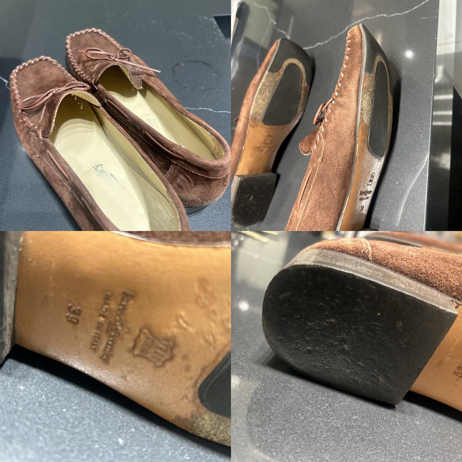 Russell & Bromley Russell & Bromley Women's Square Toe Suede Moc Bow Loafers Brown Size 39 Italy Size US 8 / IT 38 - 8 Thumbnail