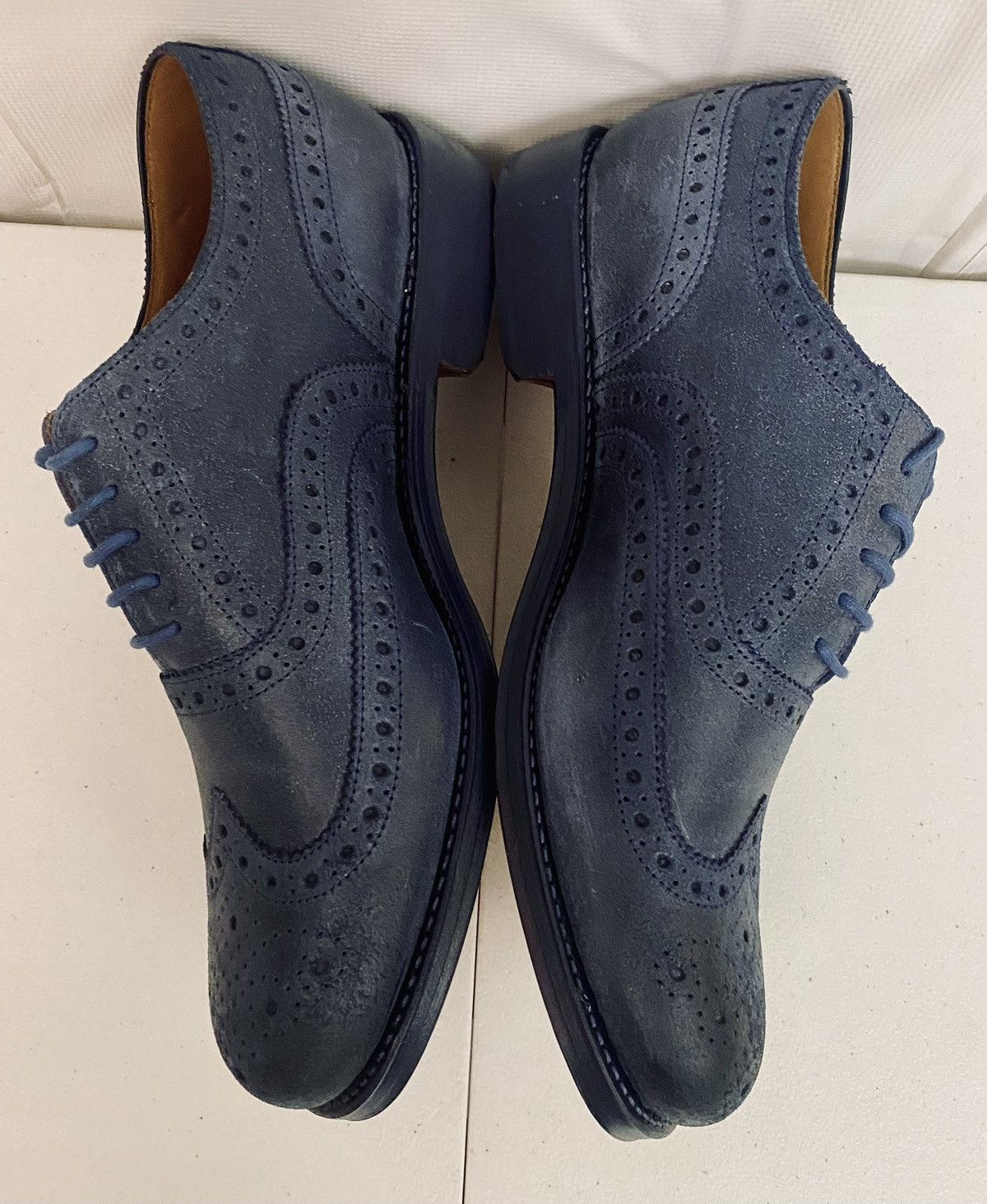 Grenson GRENSON 5033 Stanley Blue Raw Leather Brogue 11.5 New Size US 11.5 / EU 44-45 - 9 Thumbnail