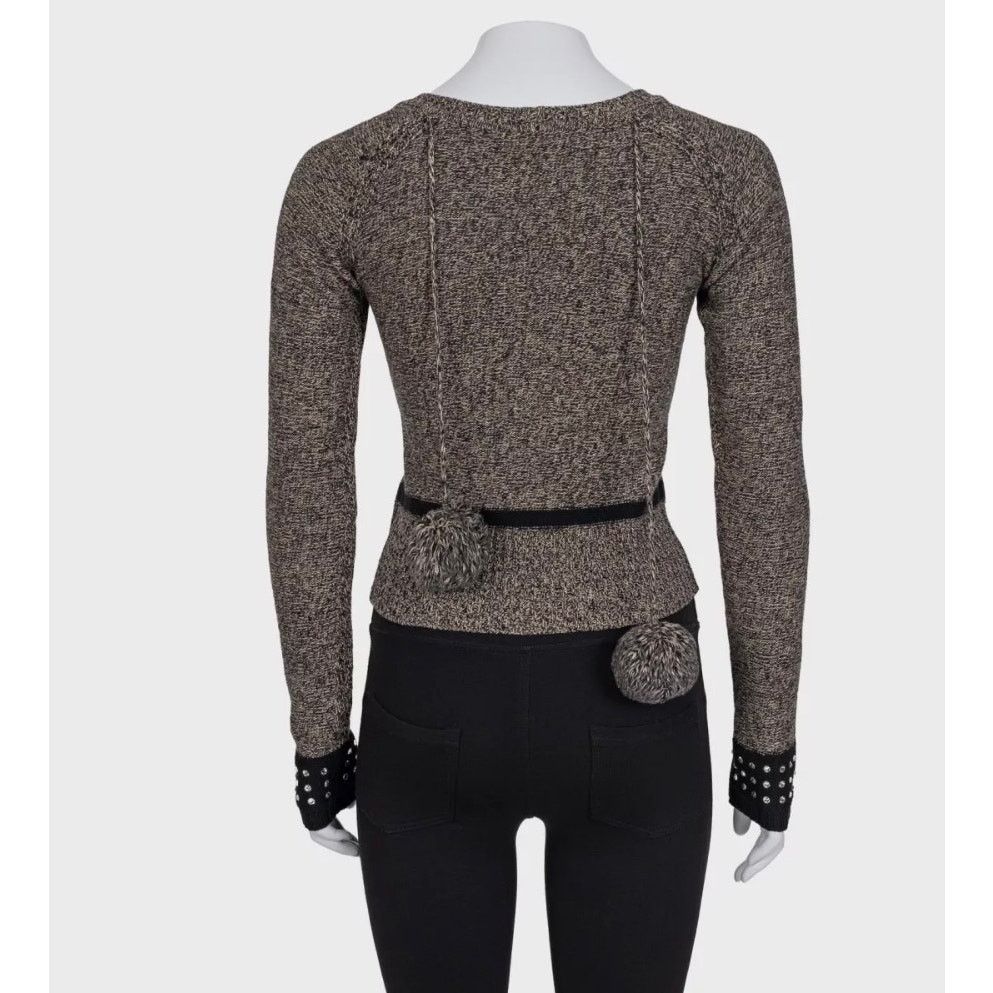 Sonia Rykiel Sonia Rykiel Brown Crystal Wool Cashmere Sweater Sz.36 Size XS / US 0-2 / IT 36-38 - 3 Thumbnail