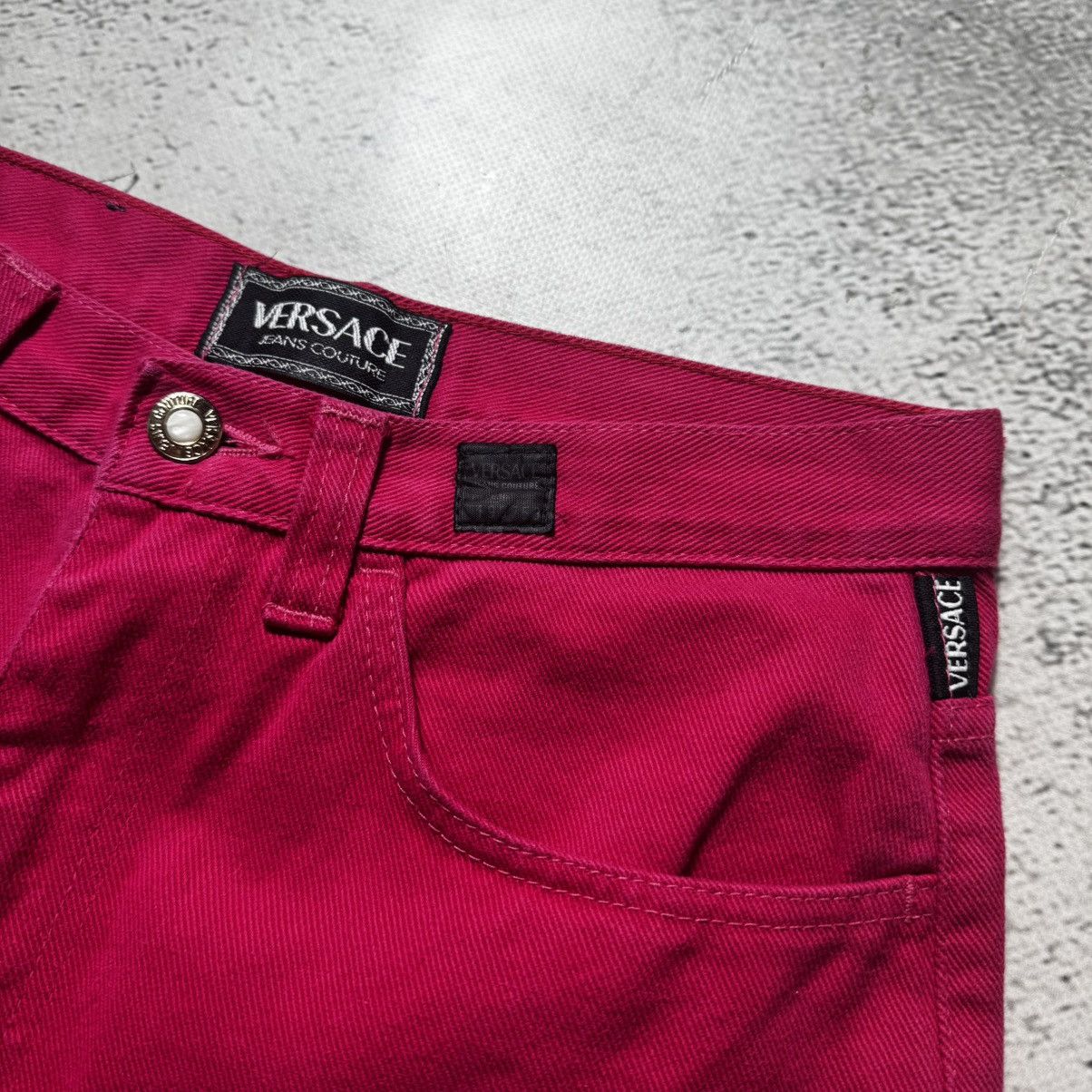 Versace × Versace Jeans Couture vintage pink versace womens jeans big logo buggy fit Size 30" / US 8 / IT 44 - 4 Thumbnail