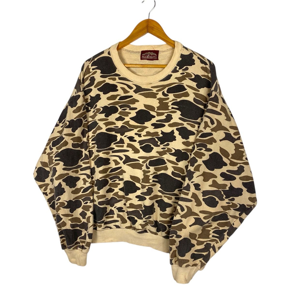 Japanese Brand 💥 BOXY CAMOU WILD HOUSTON JAPAN SWEATSHIRT Size US M / EU 48-50 / 2 - 2 Thumbnail