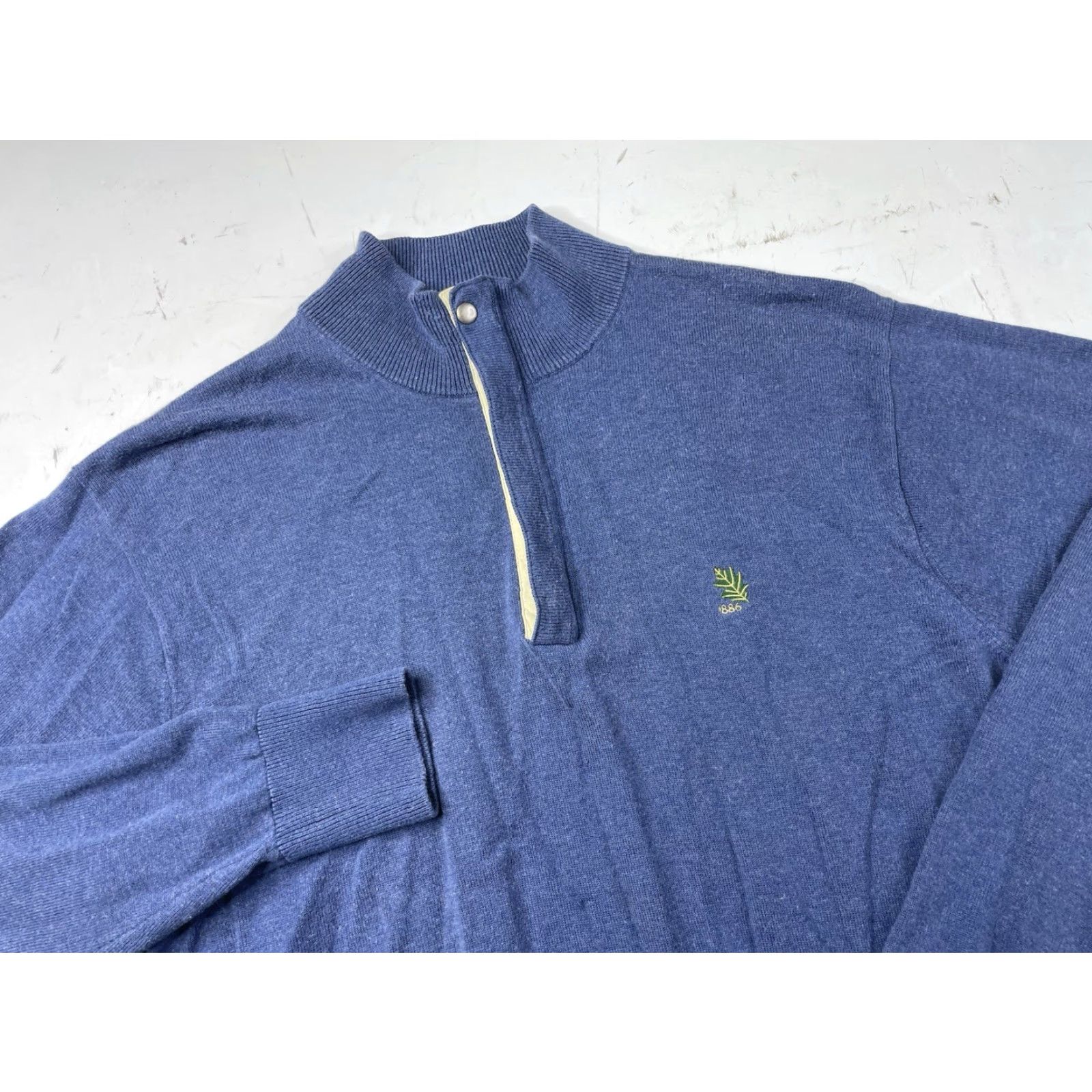 Peter Millar Peter Millar Men’s 1/4 Zip Pullover Sweater Golf Cashmere Blend Tuxedo Club M Blue Mens Size US M / EU 48-50 / 2 - 3 Thumbnail