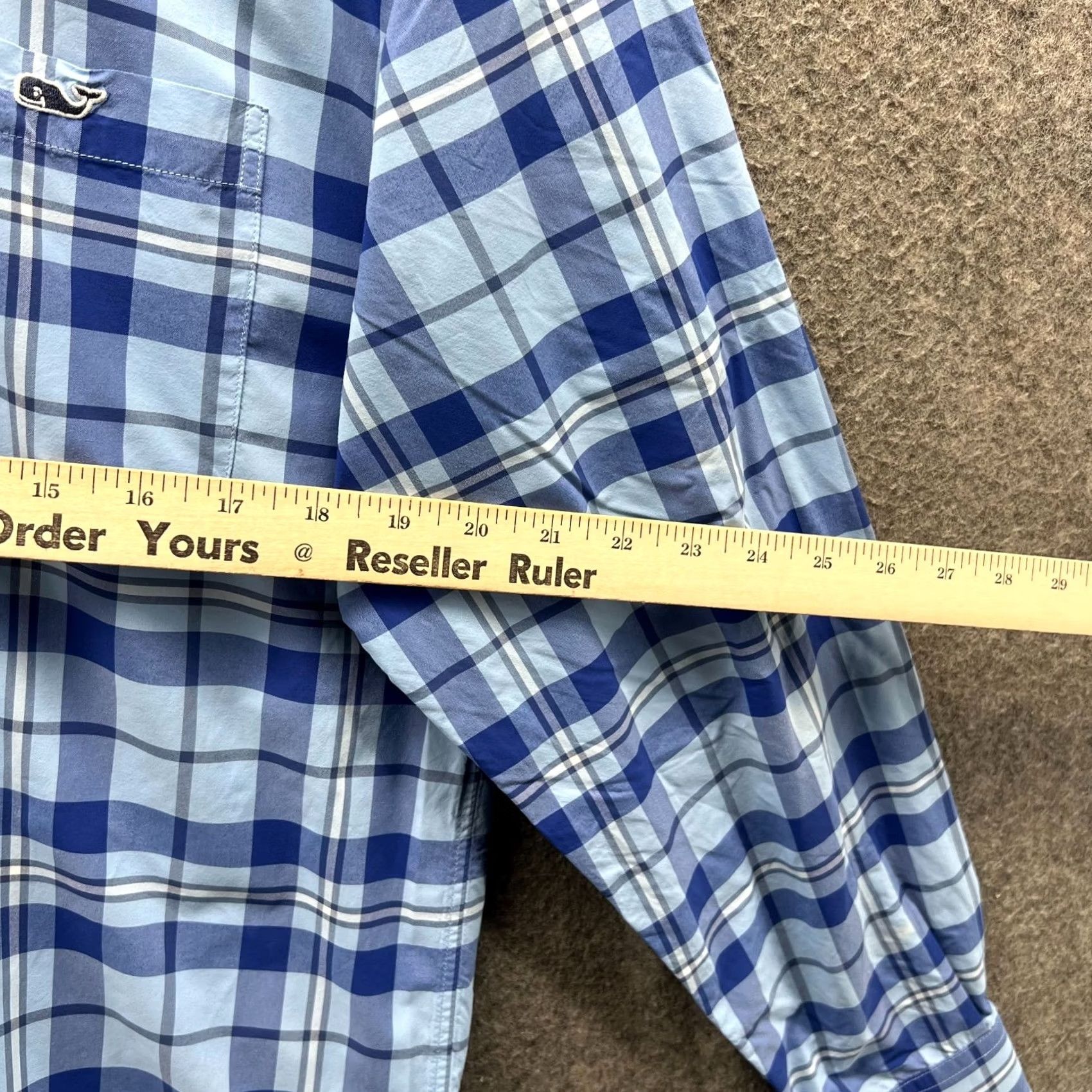 Vineyard Vines Vineyard Vines Shirt Mens Medium Blue Performance Classic Oxford Tucker Plaid Shirt Size US M / EU 48-50 / 2 - 3 Thumbnail
