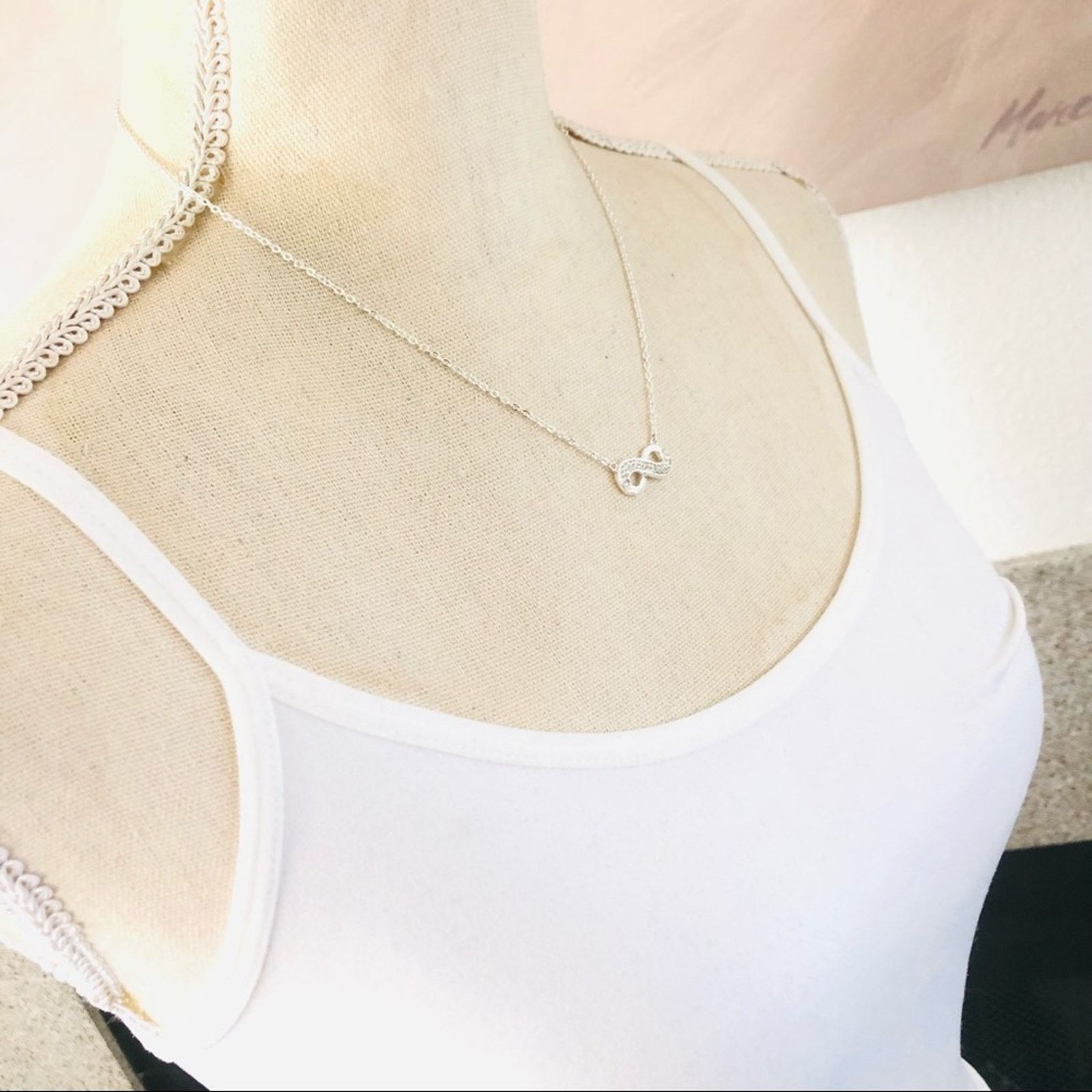 Jewelry Sparkle rhinestone infinity symbol pendant on chain necklace Size ONE SIZE - 2 Thumbnail