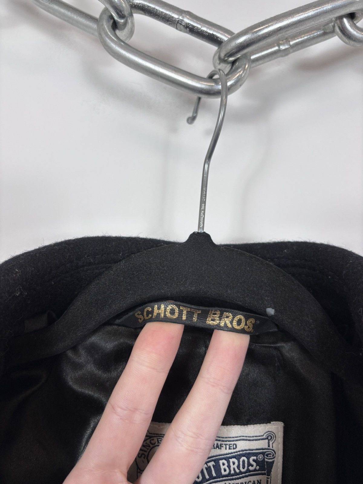 Schott Schott Bros U.S. 754W Women’s Black Wool Blend Peacoat Size S / US 4 / IT 40 - 19 Thumbnail