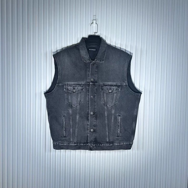 Balenciaga Balenciaga Two-in-one denim vest zipper hoodie Size US S / EU 44-46 / 1 - 2 Thumbnail