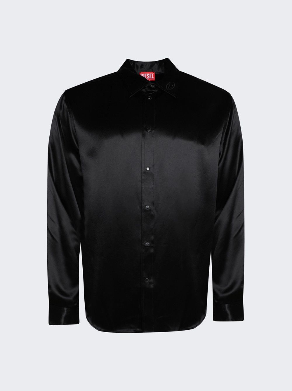 Diesel o1mle0426 S-Ricco Logo Embroidered Collar Shirt in Black Size US XL / EU 56 / 4 - 1 Thumbnail