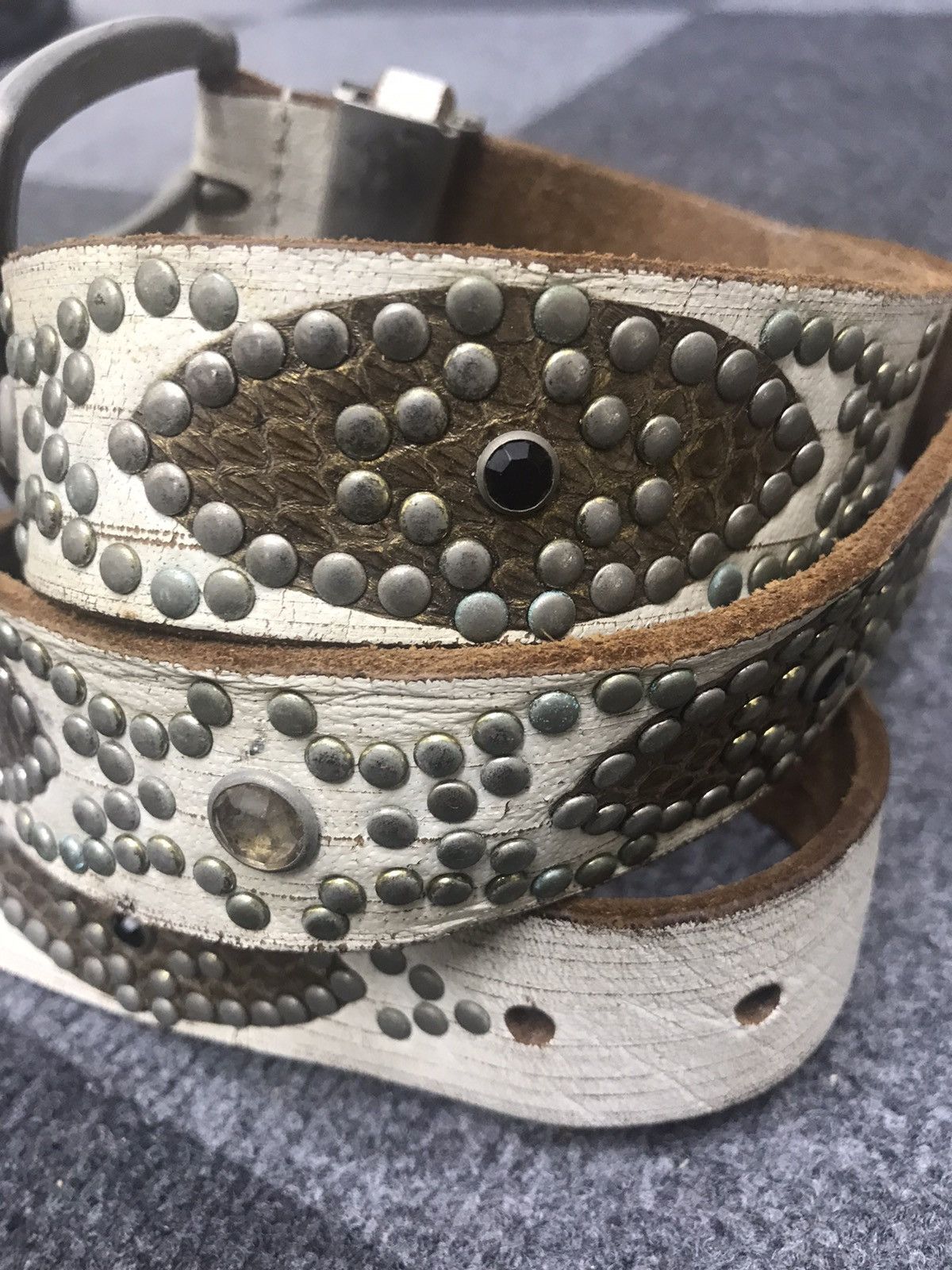 Seditionaries Genuine Leather Studded Belt Size ONE SIZE - 3 Thumbnail