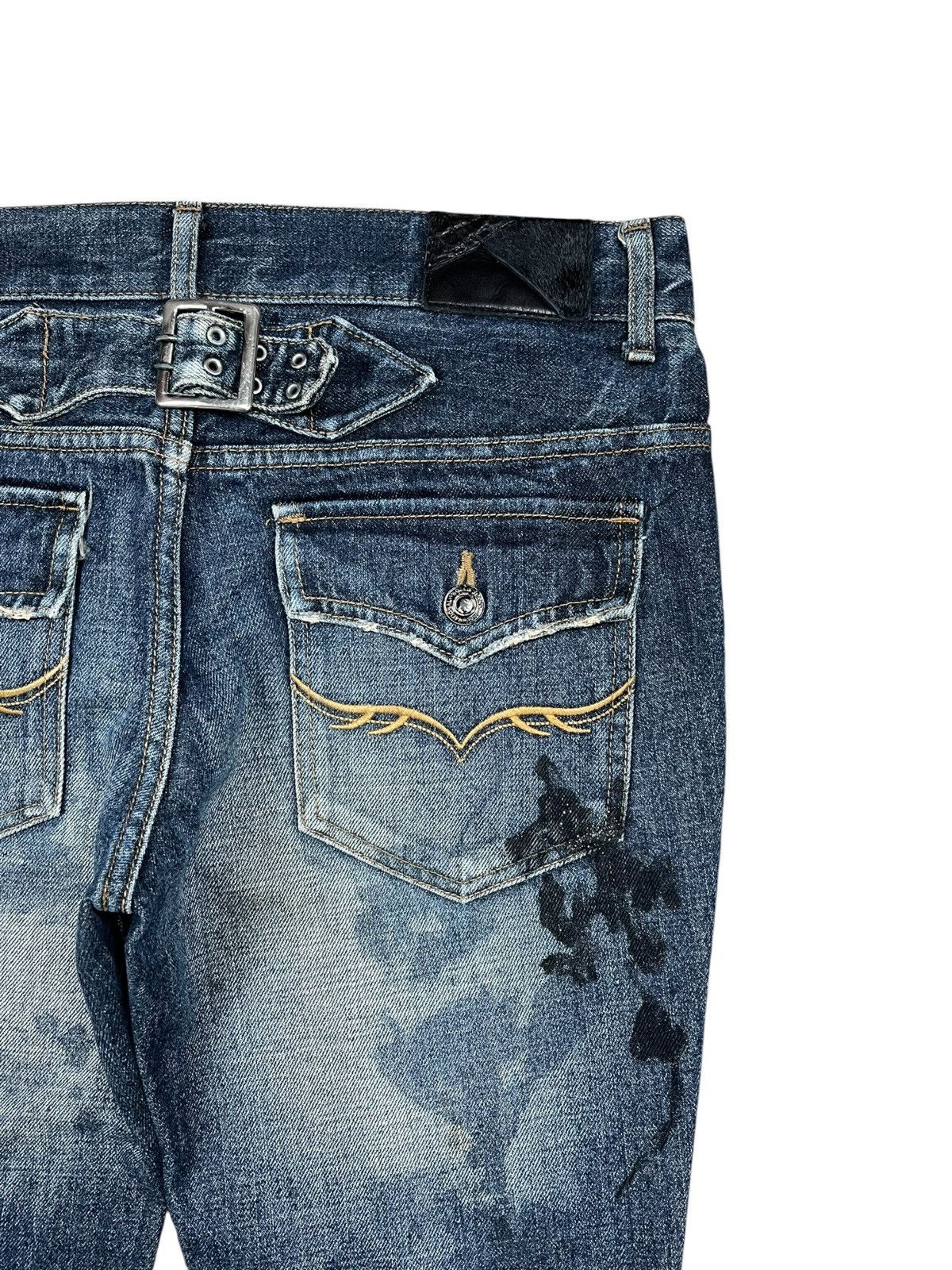 GOSTAR DE FUGA FUGA Distressed Lowrise Flared Denim Pants Size US 31 - 4 Thumbnail