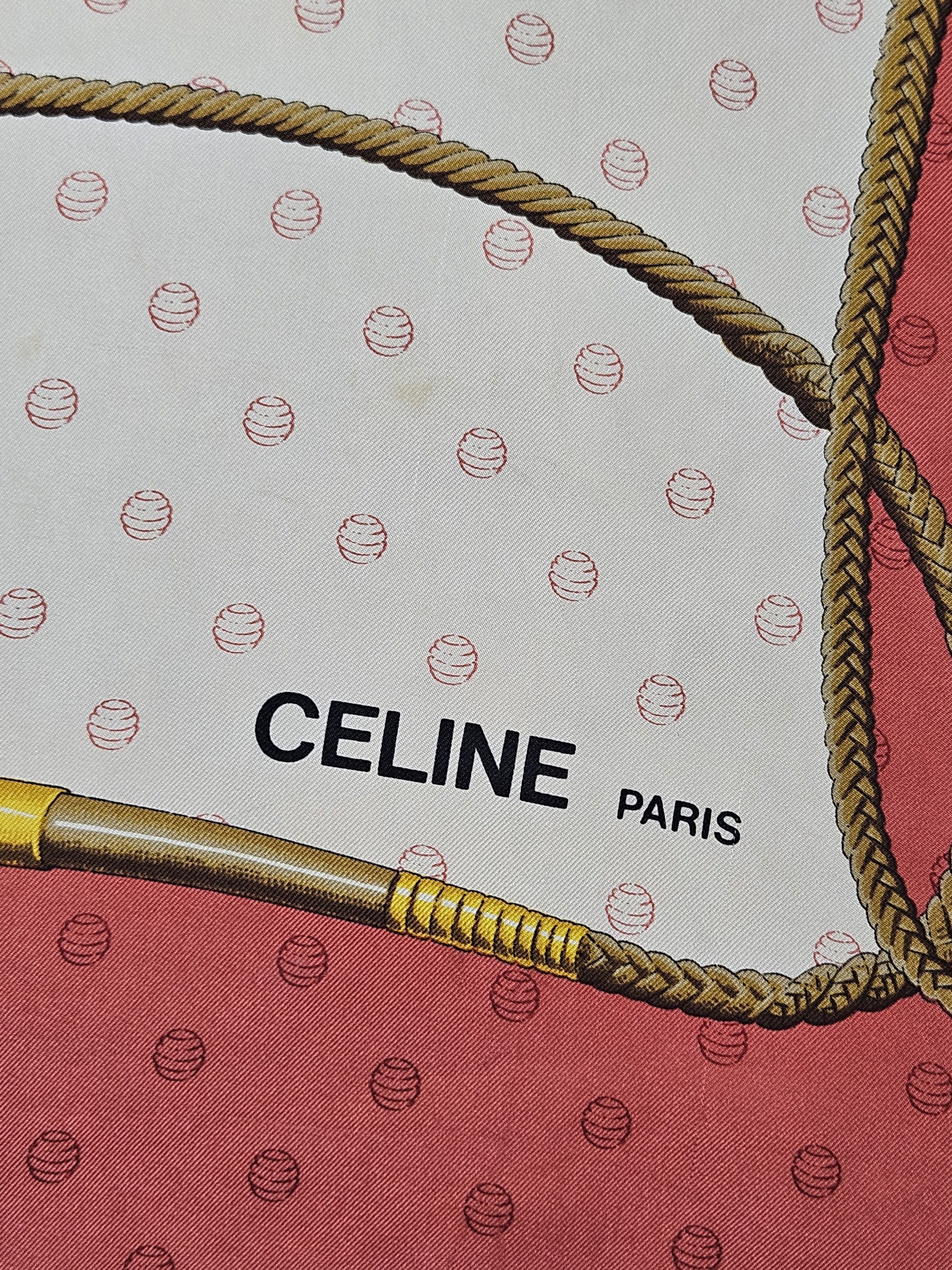 Celine Celine Paris Silk Scarf Size ONE SIZE - 3 Thumbnail