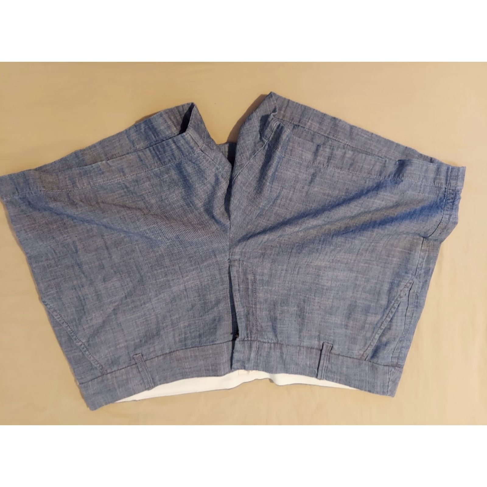 J.Crew VINTAGE Womens J. Crew Khaki Shorts 12 Blue Cotton Chino Size 34" / US 12 / IT 48 - 2 Thumbnail