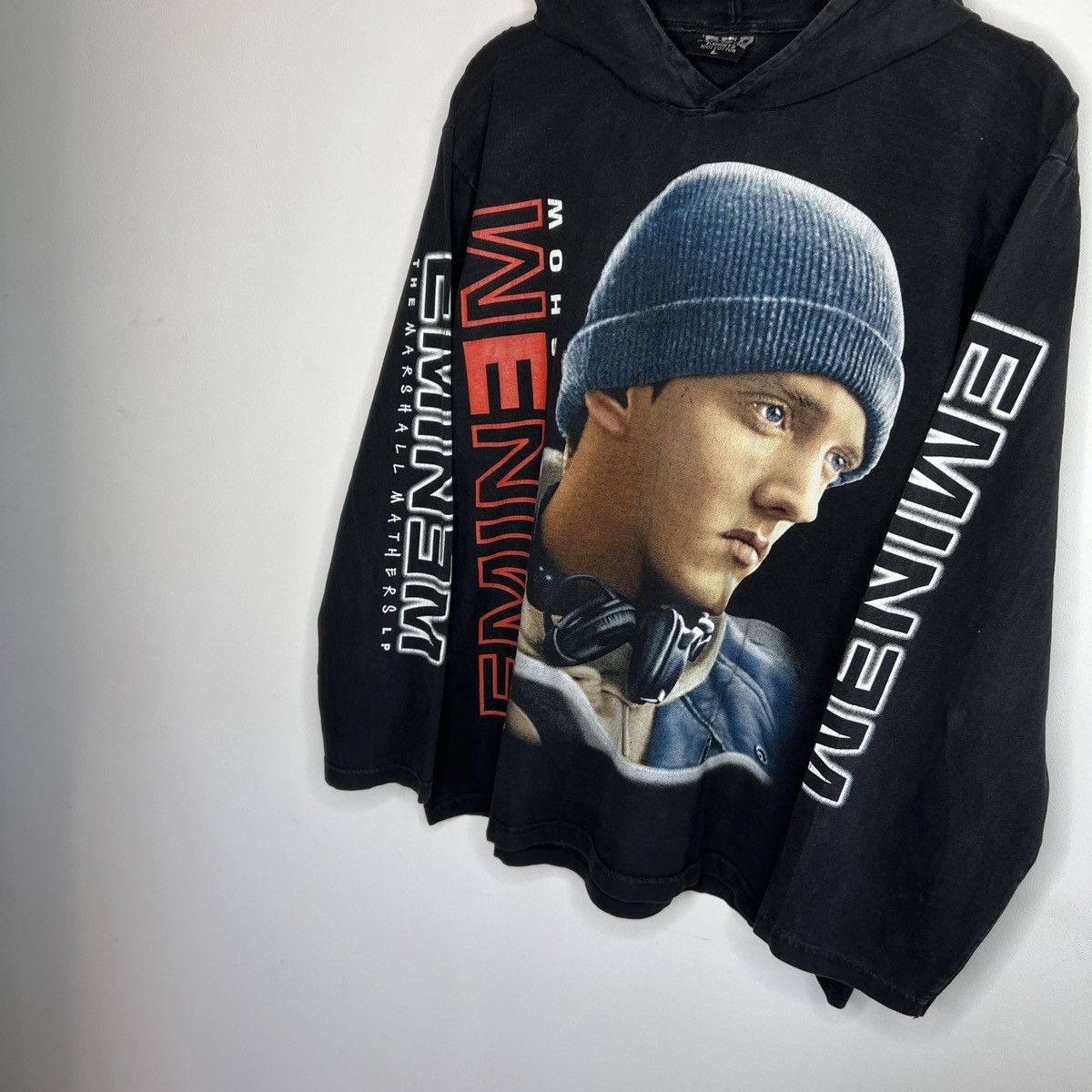 Eminem × Rap Tees × Vintage 00’s Vintage Bootleg Eminem Fuck Off Graphic Hoodie M-L Size US M / EU 48-50 / 2 - 2 Thumbnail