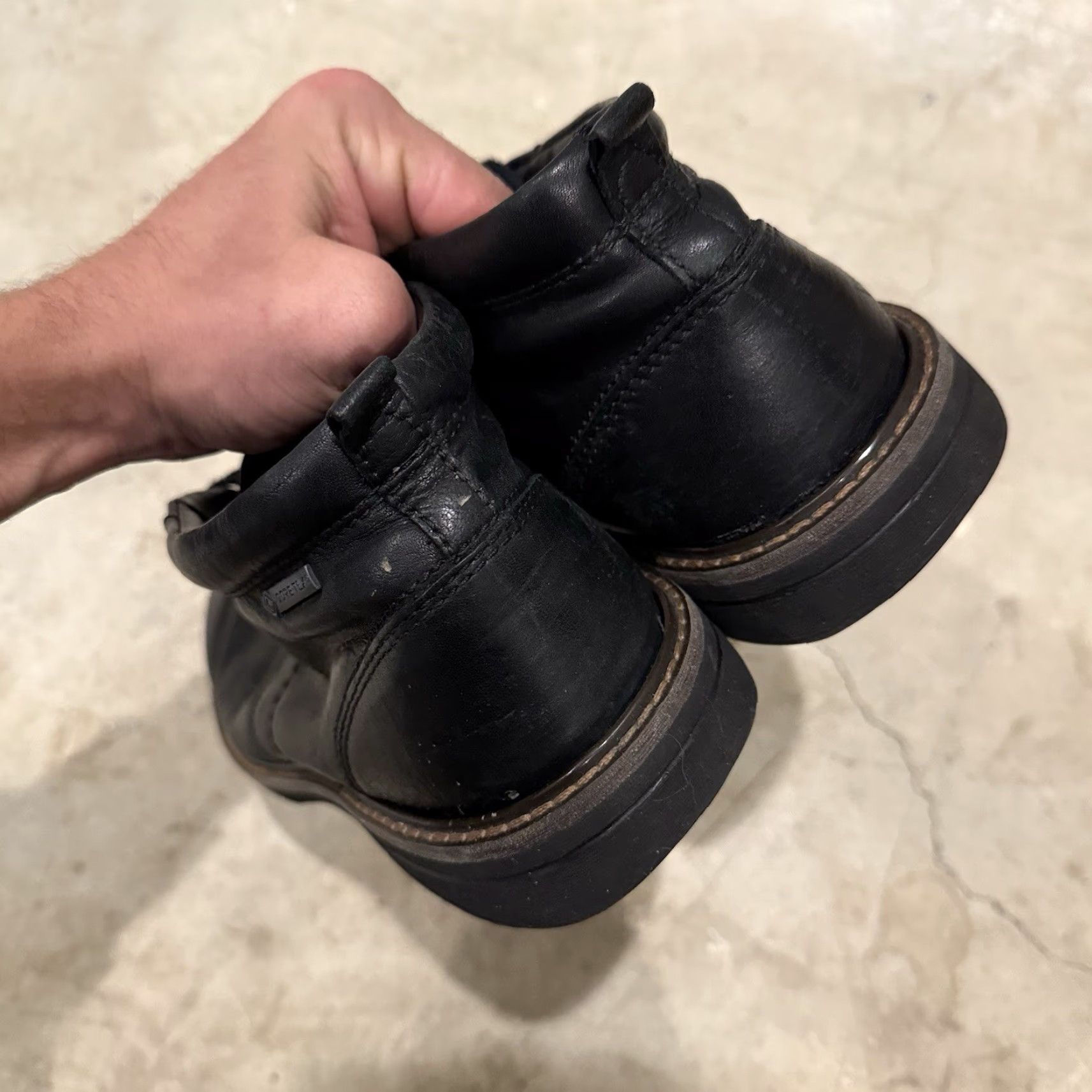 Ecco VINTAGE ECCO Turn GTX Mens Chukka Ankle Boots 13-13.5 Black GORE-TEX Leather (Pre-owned) Size US 13 / EU 46 - 7 Thumbnail
