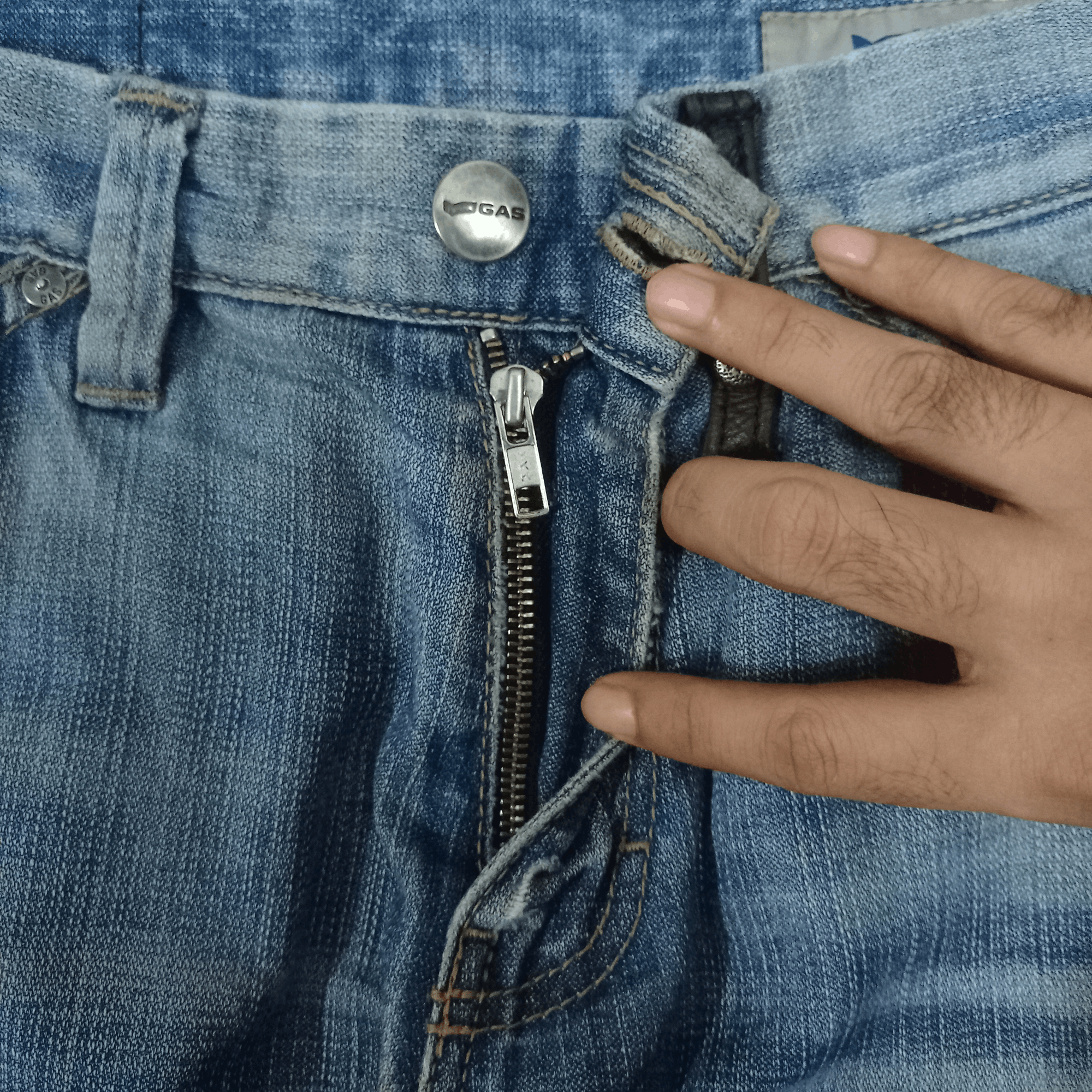 Japanese Brand SALES🔥Vintage Japanese Brand Blue Wash Distress Baggy Jeans Size US 34 / EU 50 - 3 Thumbnail