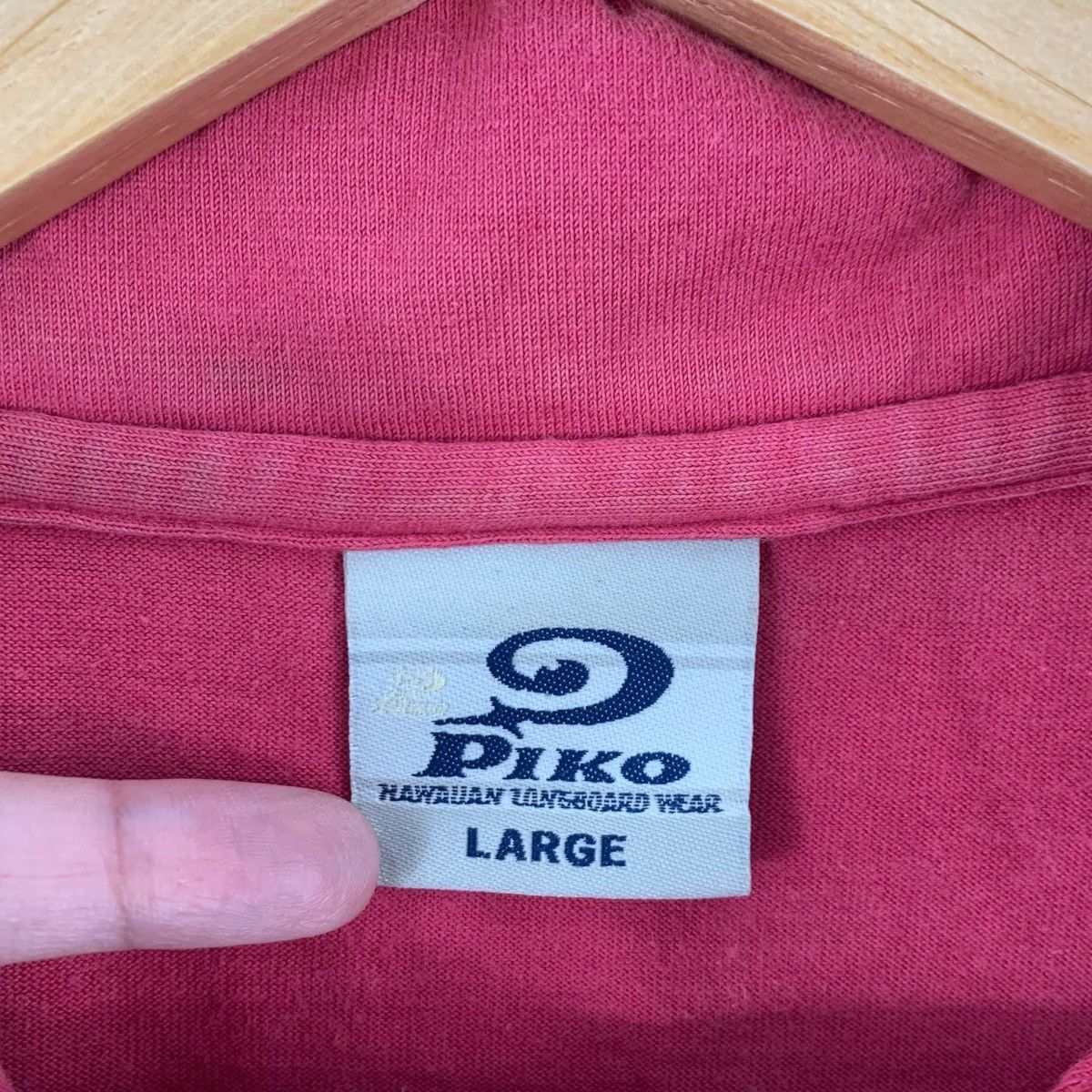 Vintage Vintage 90's PIKO Hawaiian Longboard Wear Surf Polo Shirt Size US L / EU 52-54 / 3 - 8 Thumbnail