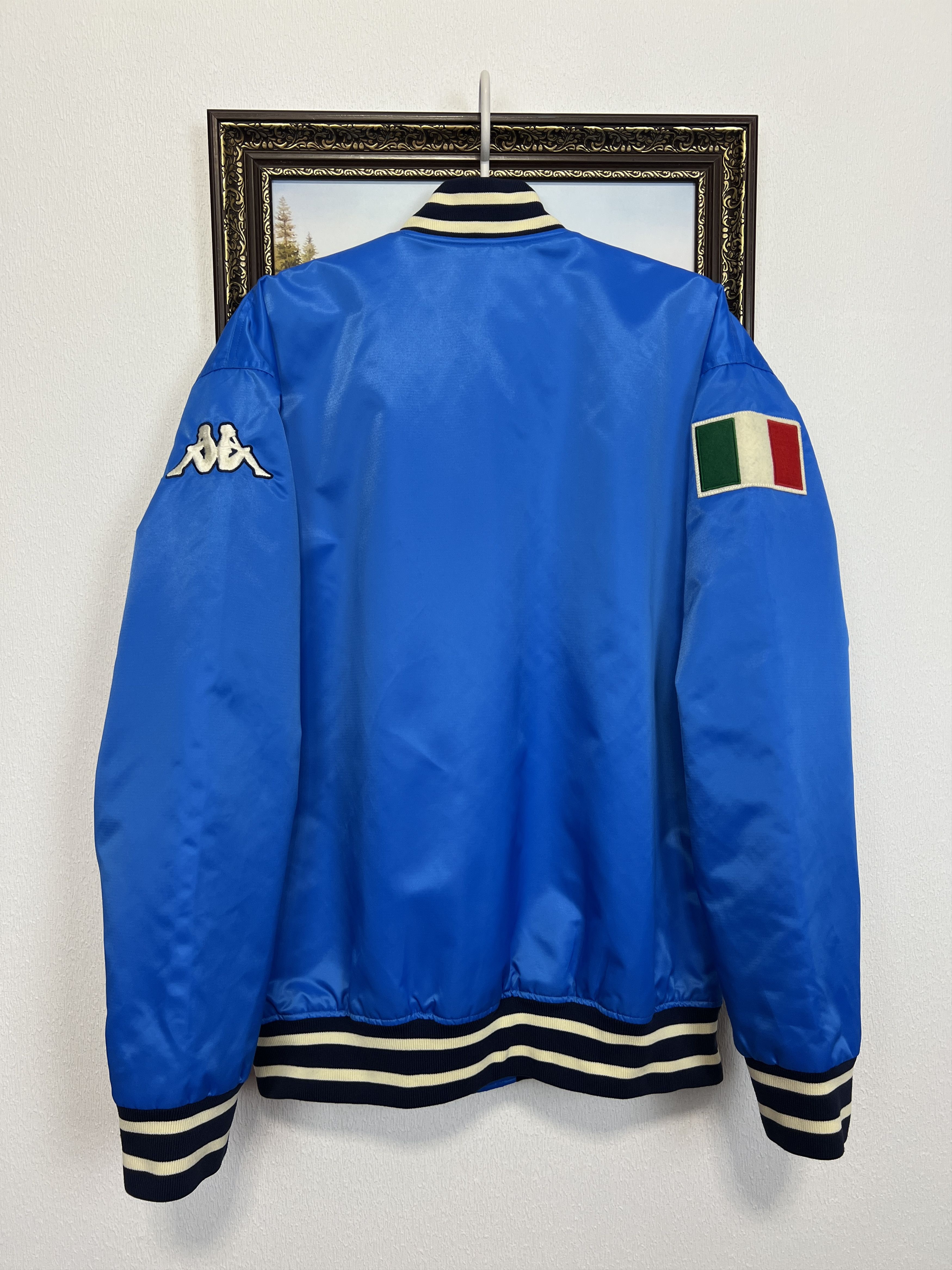 Kappa Vintage Italy Football Satin Jacket Soccer Bomber Track Top Size US XXL / EU 58 / 5 - 11 Thumbnail