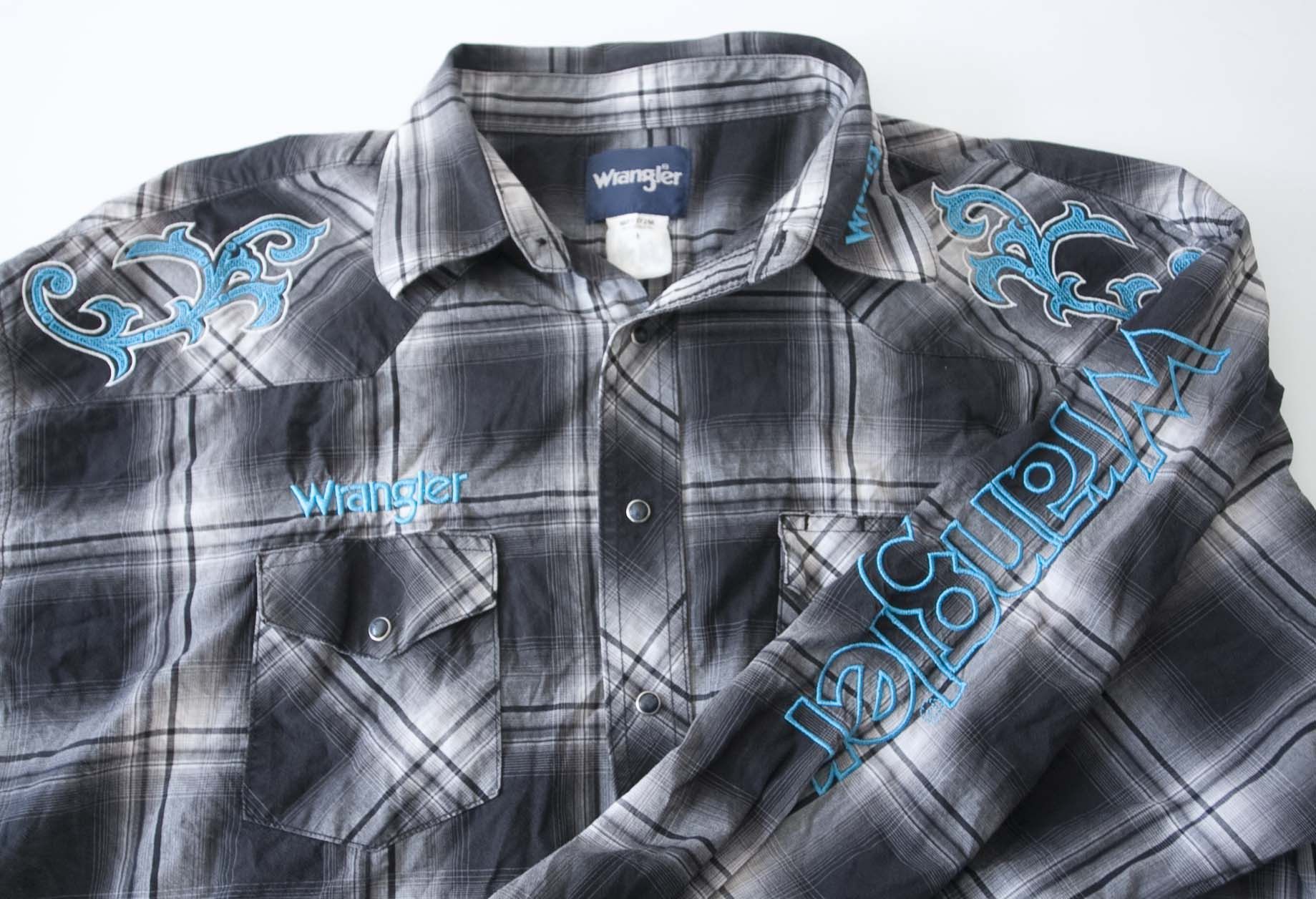 Wrangler Wrangler Shirt Size 2XLT Snap Pearl Button Size US XXL / EU 58 / 5 - 2 Thumbnail