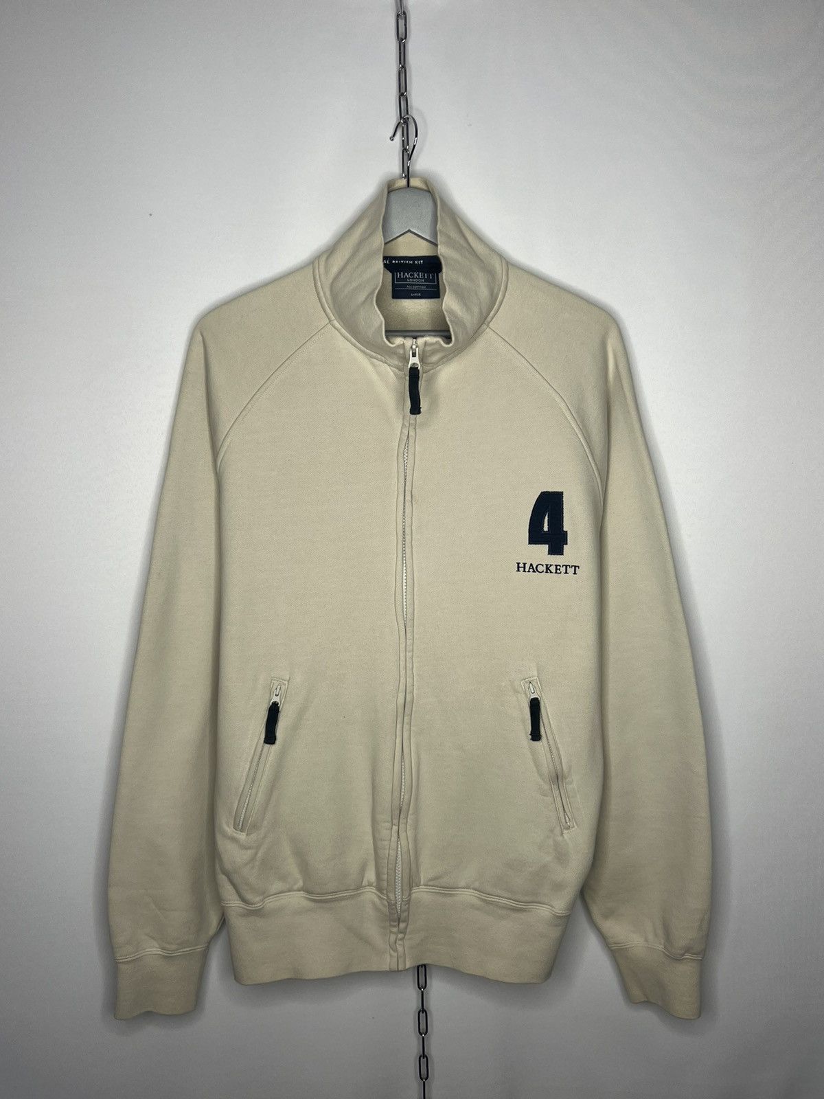 Hackett × Vintage 🔥Vintage Hackett #4 Big Logo Full Zip Pullover Sweatshirt🔥 Size US L / EU 52-54 / 3 - 2 Thumbnail