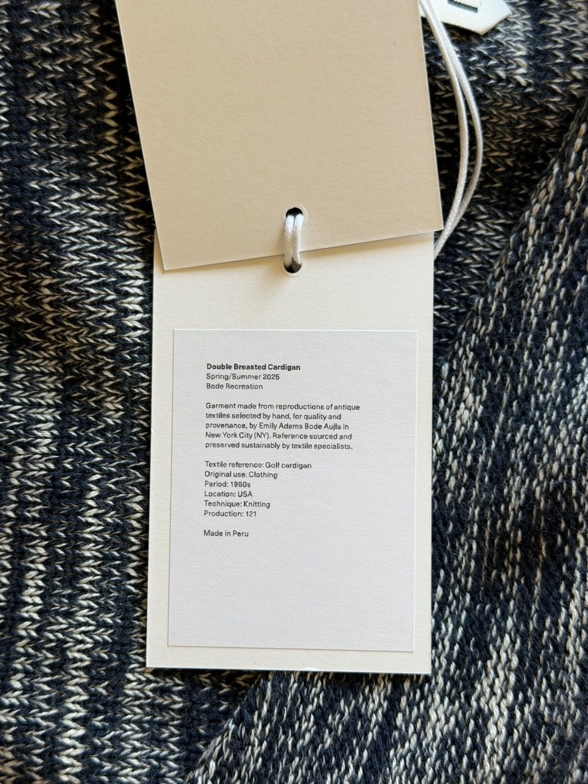 Bode Bode Double Breasted Cardigan in Marled Blue Size US L / EU 52-54 / 3 - 9 Thumbnail