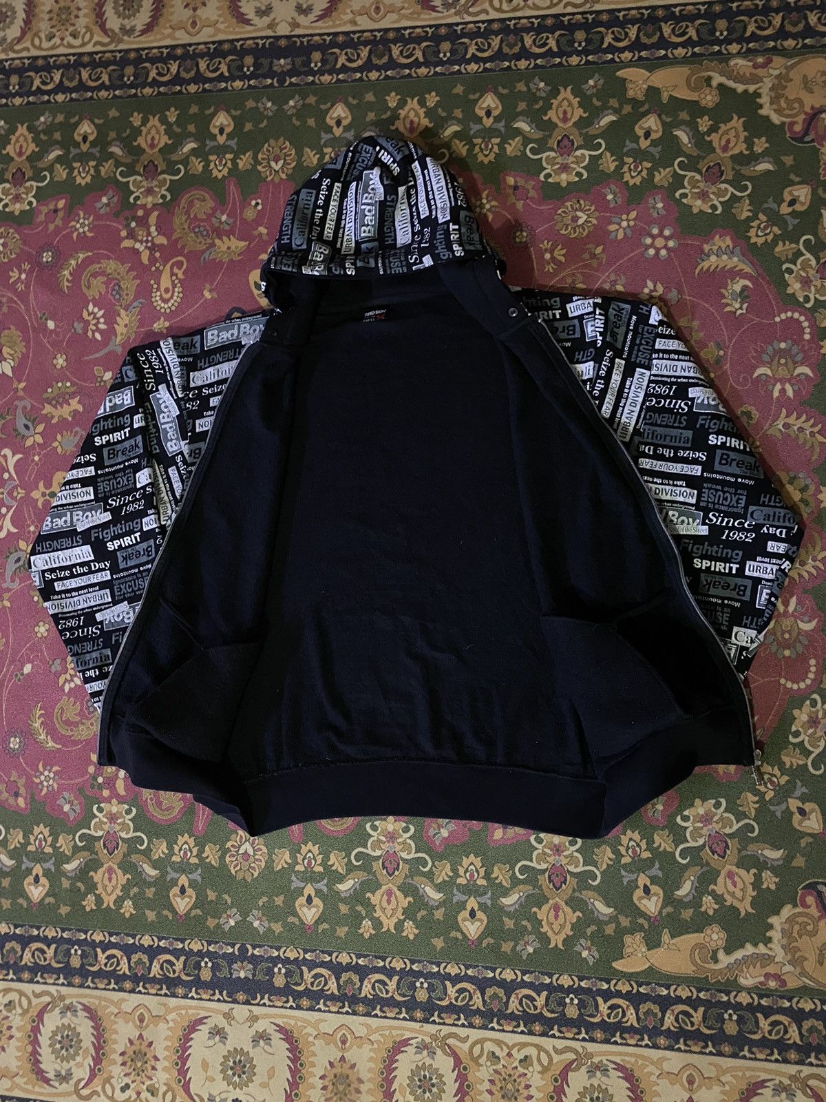 Japanese Brand × Vintage 🔥RARE🔥🔥BAD BOY Full Print Hoodie Size US XL / EU 56 / 4 - 4 Thumbnail