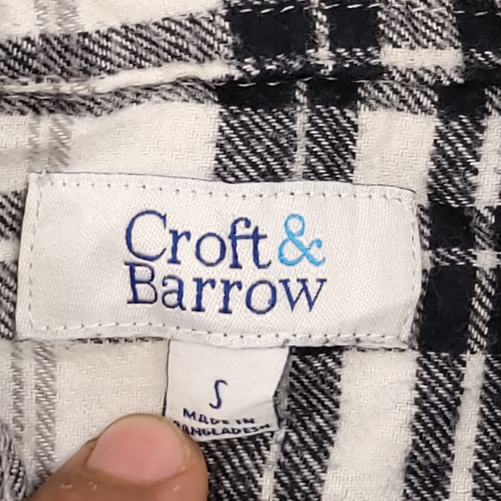 Croft & Barrow Croft & Barrow Tartan Flannel Shirt Mens Size S White Black Size US S / EU 44-46 / 1 - 3 Thumbnail