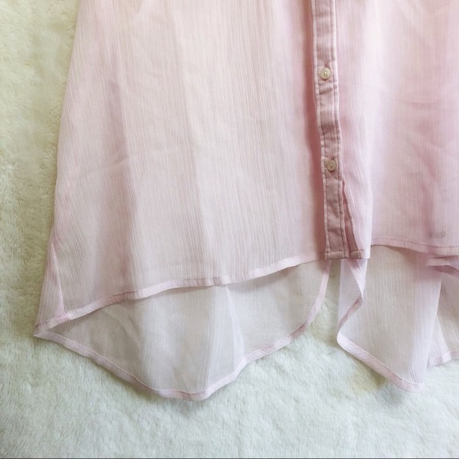 Hollister Hollister Pink Sequined Transparent Tank Top Size S / US 4 / IT 40 - 8 Thumbnail