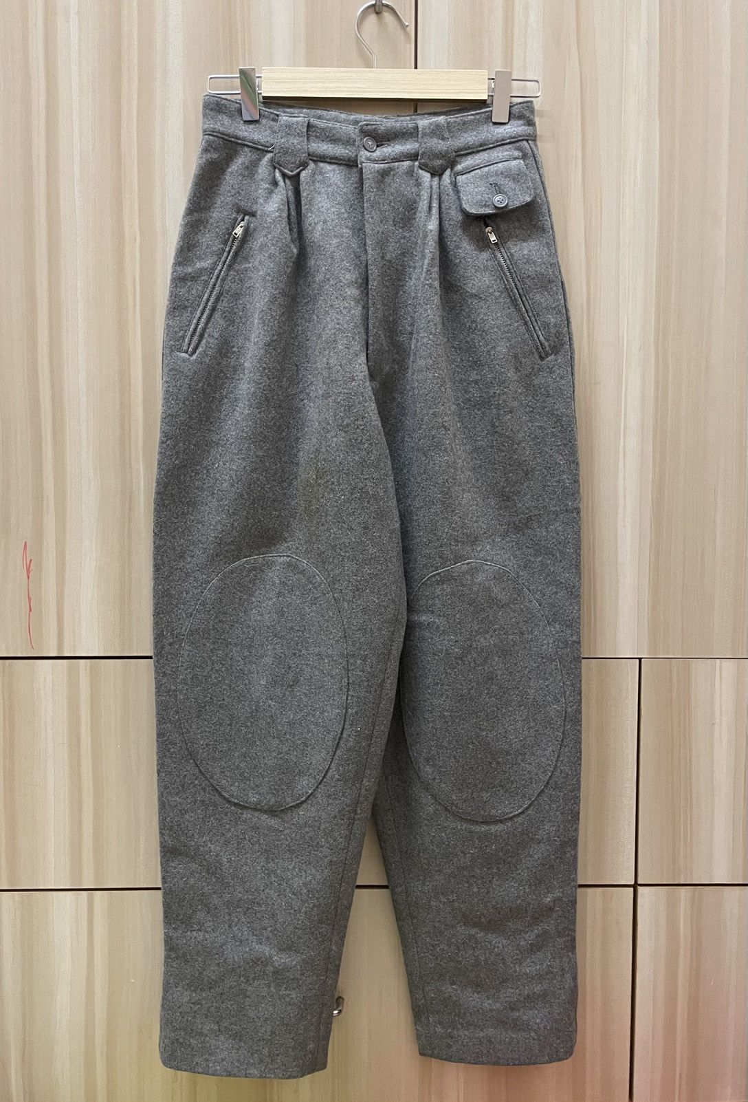 Comme des Garcons Vtg 90s CDG Women's Knee Patch Wool Pants Size 26" / US 2 / IT 38 - 1 Thumbnail