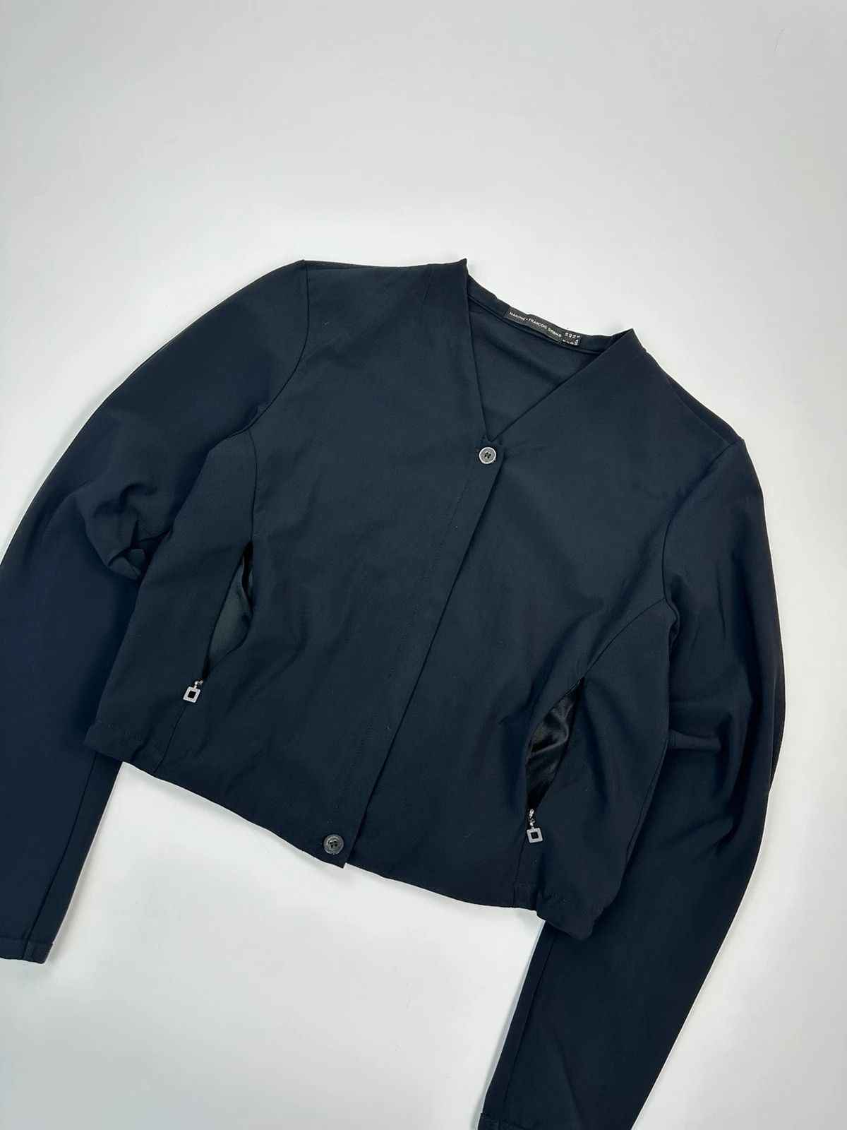 Marithe + Francois Girbaud Marithé + Francois Girbaud 00’s Dark Navy Crop Jacket Size M / US 6-8 / IT 42-44 - 4 Thumbnail
