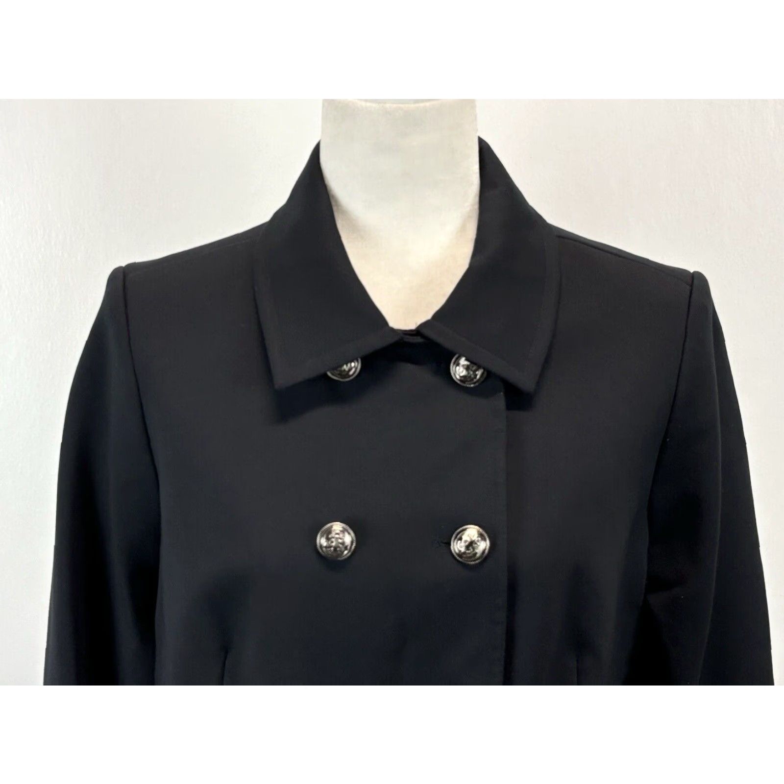 Lands' End Lands' End Pea Coat Jacket Women's Black Lined Military Classic Short Style Double Breasted Size 12 Size XL / US 12-14 / IT 48-50 - 5 Thumbnail