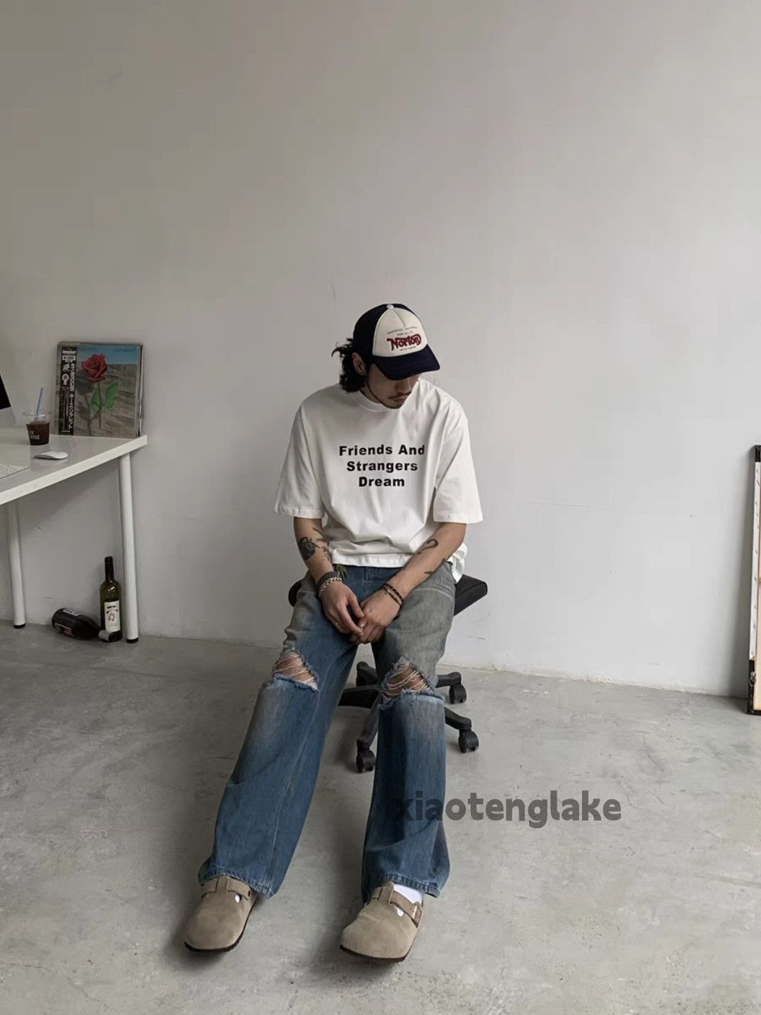 Jean × Vintage washed faded utility damaged punk grunge ripped jeans Size US 32 / EU 48 - 4 Thumbnail