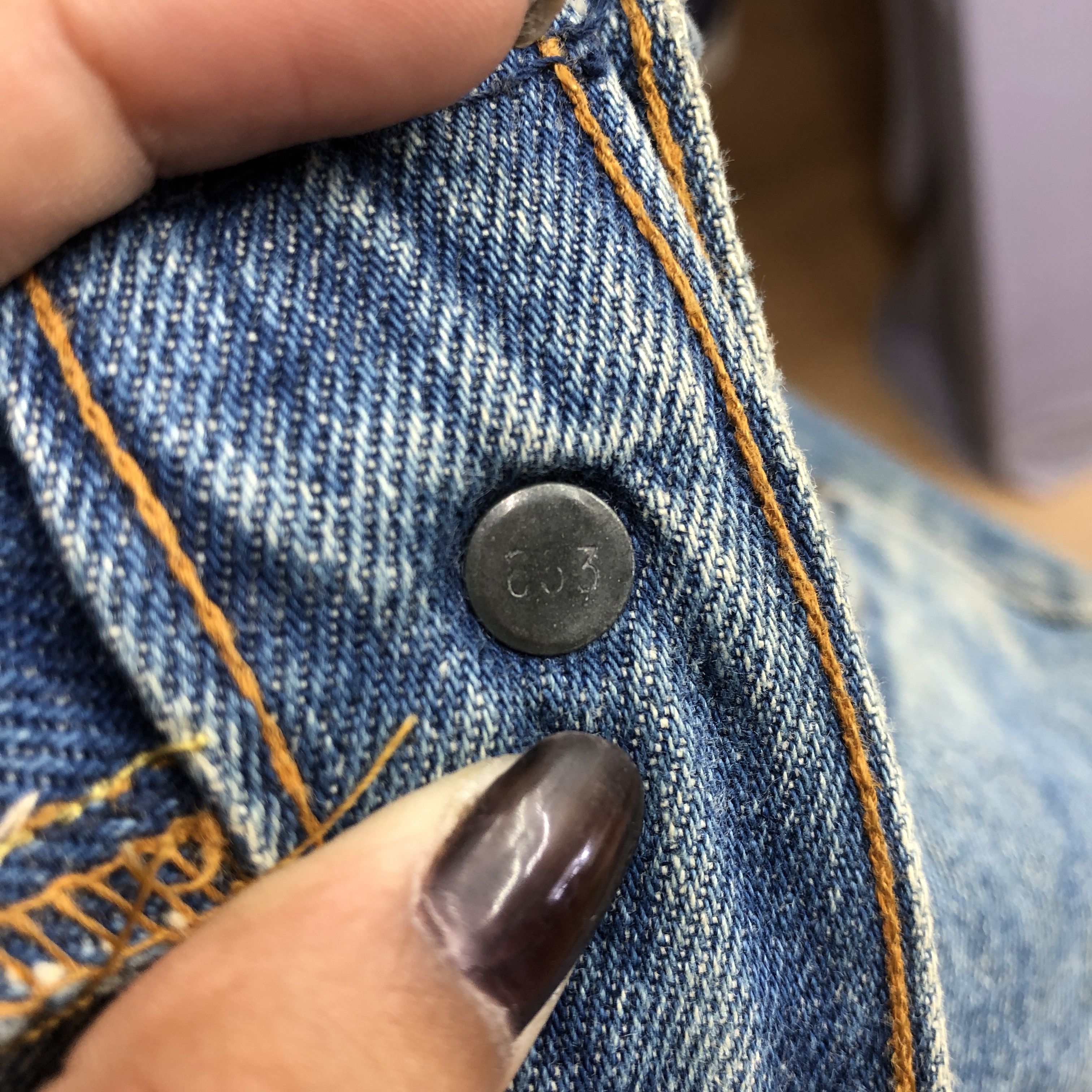 Levi's Vintage 80s Levis 501 Mud Wash Jeans Levi's Distressed Denim Size US 30 / EU 46 - 6 Thumbnail