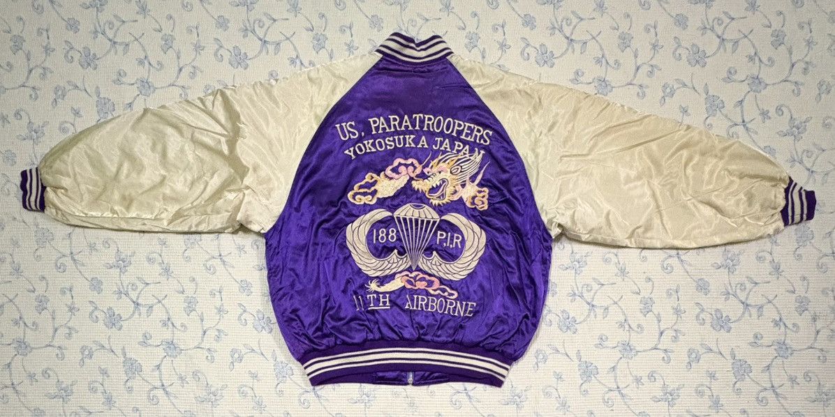 Japanese Brand Sukajan Airborne Embroidery Dragon Size US L / EU 52-54 / 3 - 8 Thumbnail