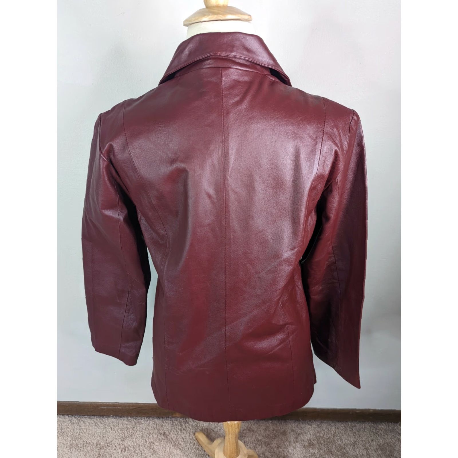 Vintage VINTAGE Red Leather Blazer Jacket Coat Womens XL 90s Y2K Vintage Tribeca Studio Bomber Moto Leather Coat & Jacket Size XL / US 12-14 / IT 48-50 - 4 Thumbnail