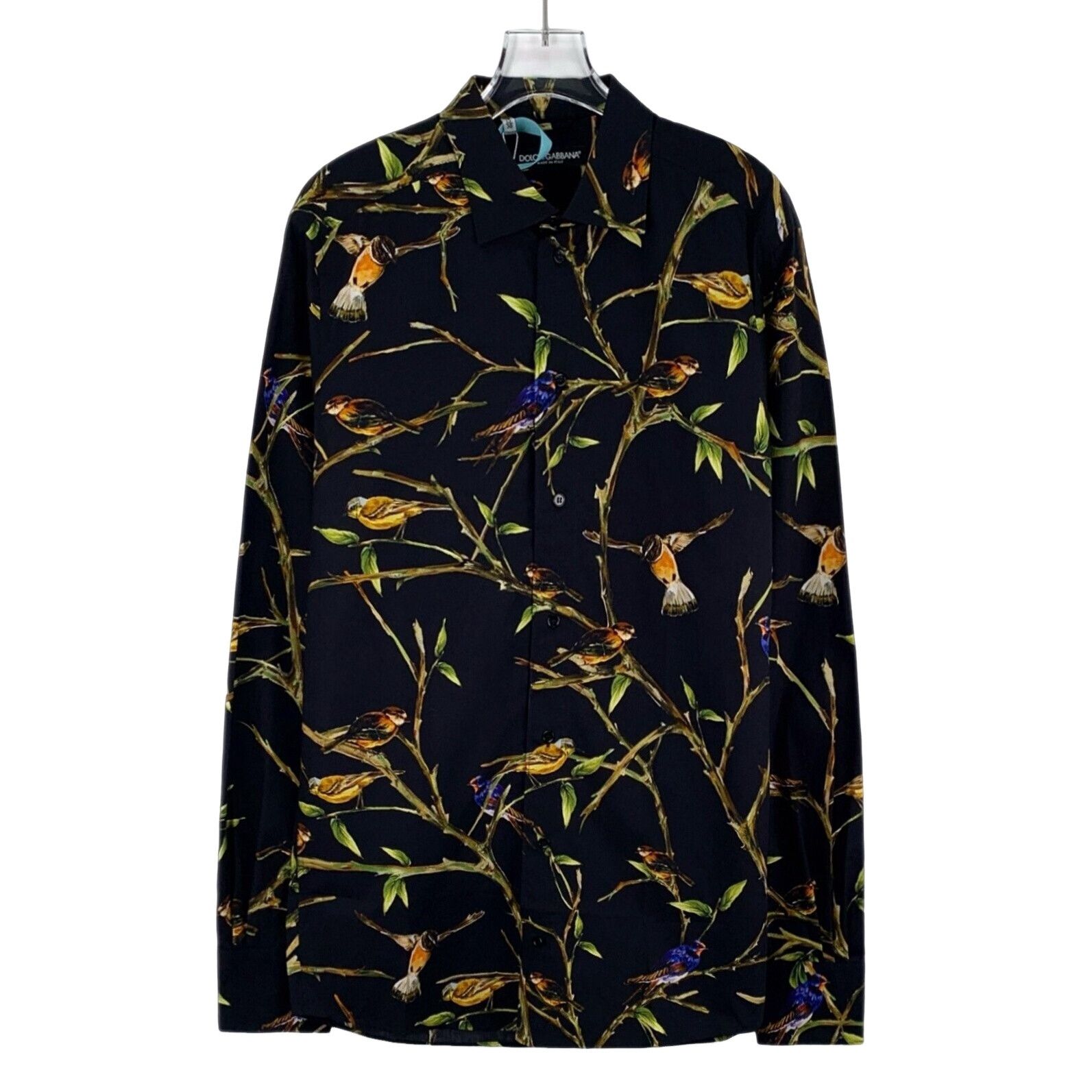 Dolce & Gabbana Dolce & Gabbana Bird Print Cotton Shirt 38 Size US S / EU 44-46 / 1 - 1 Thumbnail