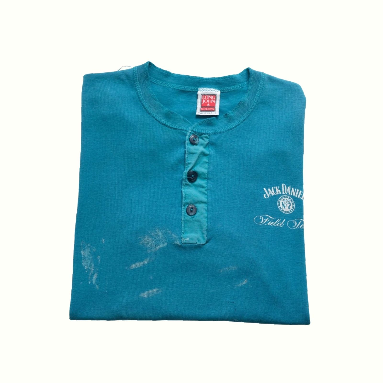 Vintage VINTAGE Long John T Shirt 80s USA MADE JACK DANIEL'S LIQUOR FIELD TASTER BLUE Crew Neck Short Sleeve SZ L Mens Size US L / EU 52-54 / 3 - 2 Thumbnail