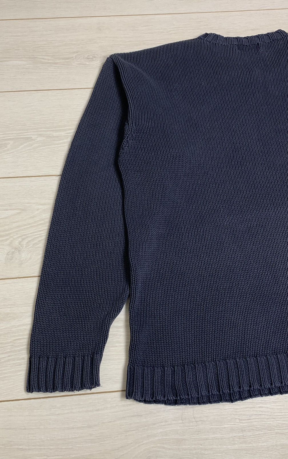 Yves Saint Laurent Vtg Yves Saint Laurent Navy Knit Sweater Fits 2XL-3XL Size US XXL / EU 58 / 5 - 10 Thumbnail
