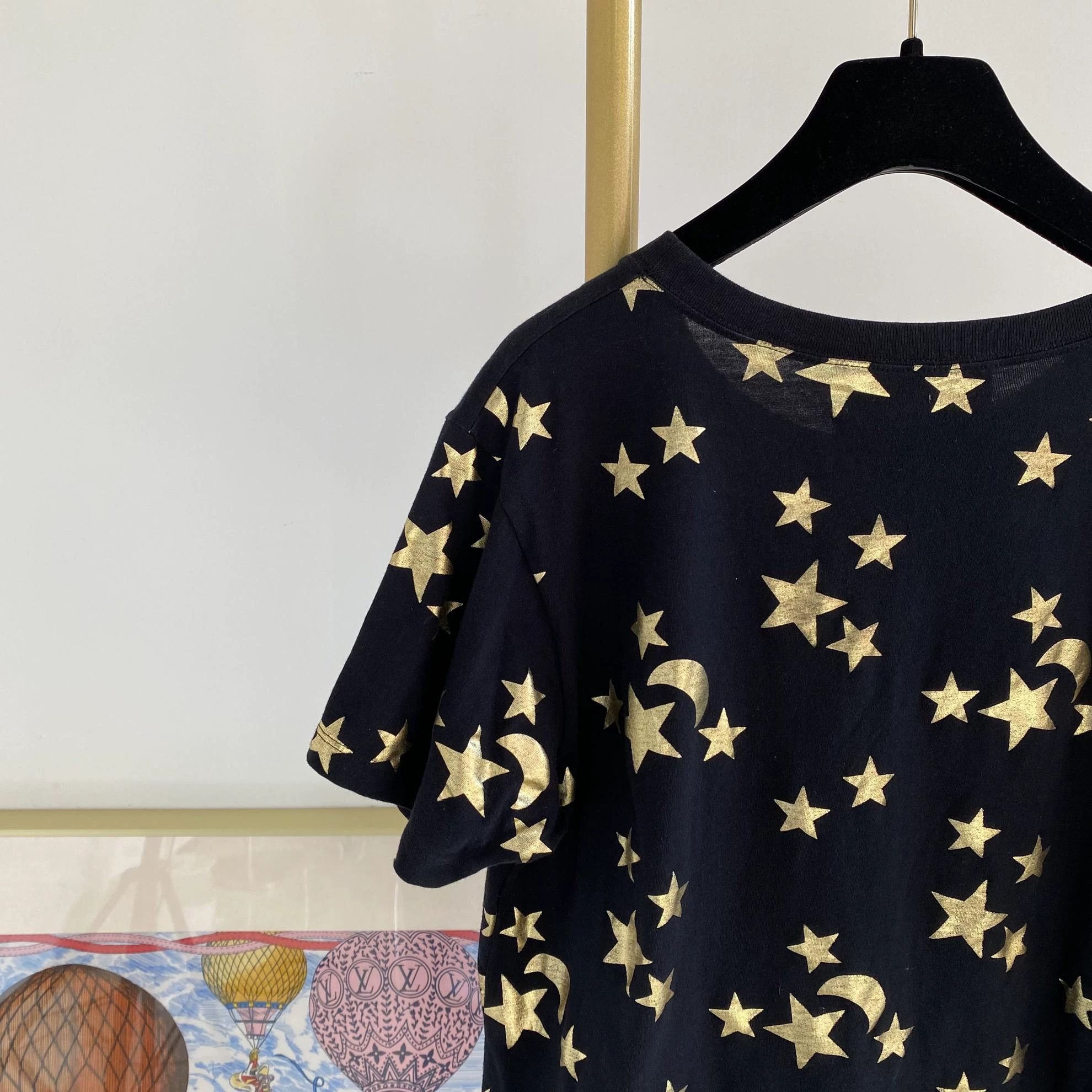 Gucci Gucci GG Logo Star Moon Black Tee XXS Size US XXS / EU 40 - 5 Thumbnail
