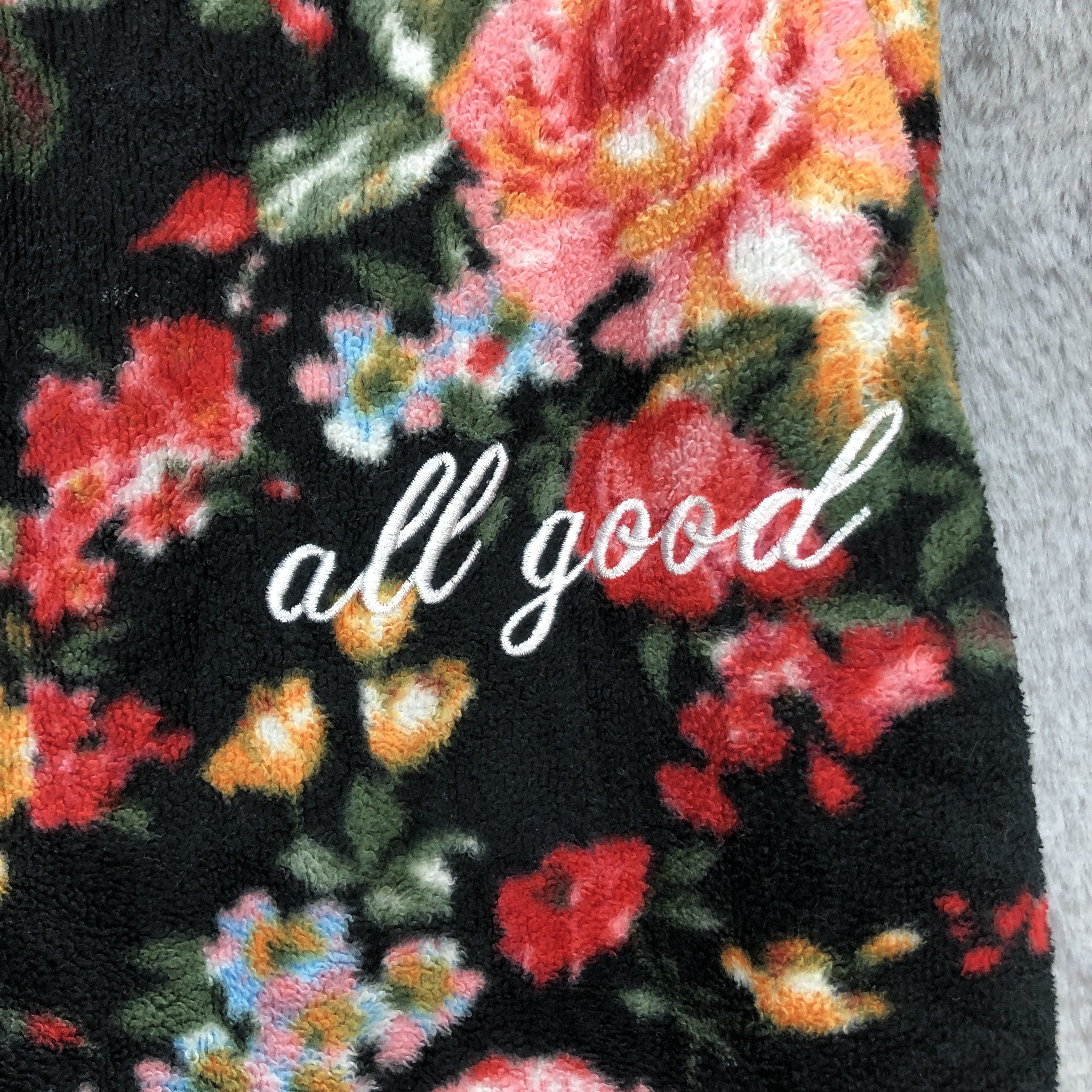 Japanese Brand ALLGOOD HATERS CREW BIG LOGO FLORAL FLEECE HOODIES #5597-200 Size US S / EU 44-46 / 1 - 13 Thumbnail