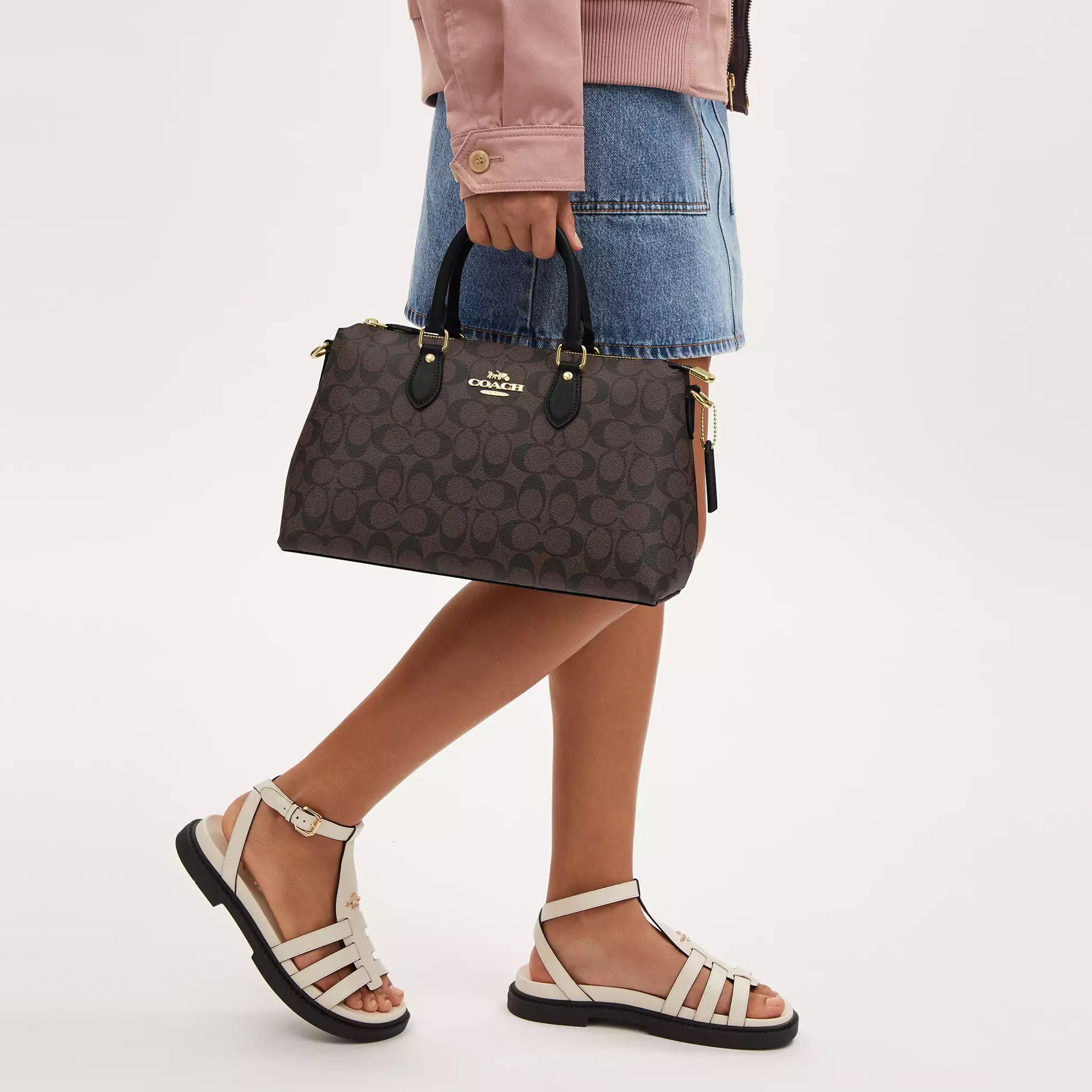 Coach Georgia Satchel In Signature Canvas CR157 Size ONE SIZE - 4 Thumbnail