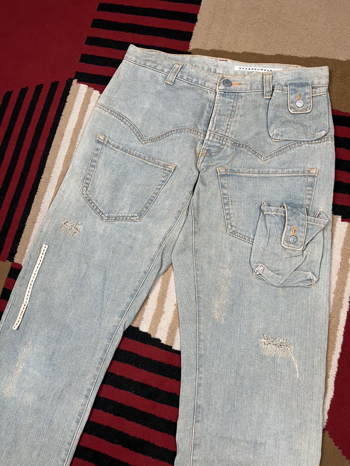 Issey Miyake Sunao Kuwahara By Issey Miyake Jeans Ripped Pants Size US 29 - 6 Thumbnail