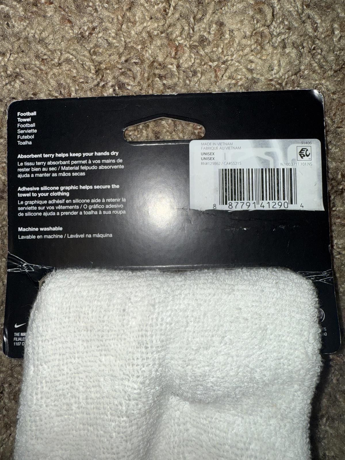 Nike Nike Alpha Football Quarterback White Black Towel Size ONE SIZE - 8 Thumbnail