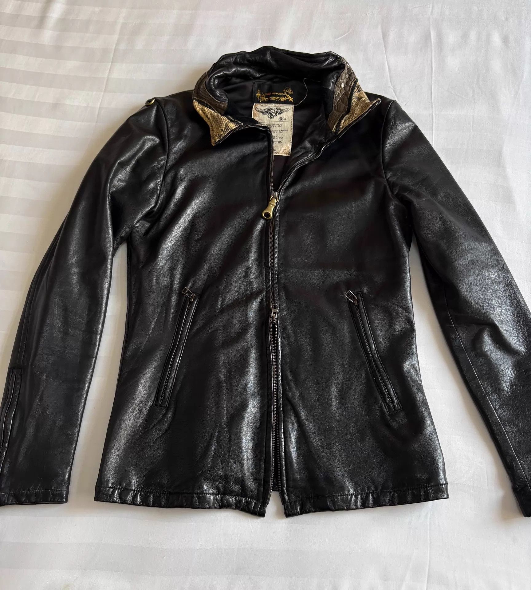 Other Kyoji Maruyama Vintage Panelled Leather Jacket 48/69 Size US M / EU 48-50 / 2 - 5 Thumbnail