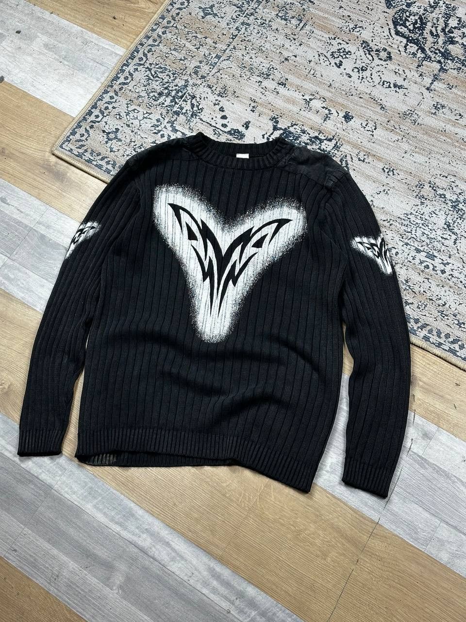 Japanese Brand Vinatge Avant Garde Trible Ribbed Sweater Size US M / EU 48-50 / 2 - 2 Thumbnail