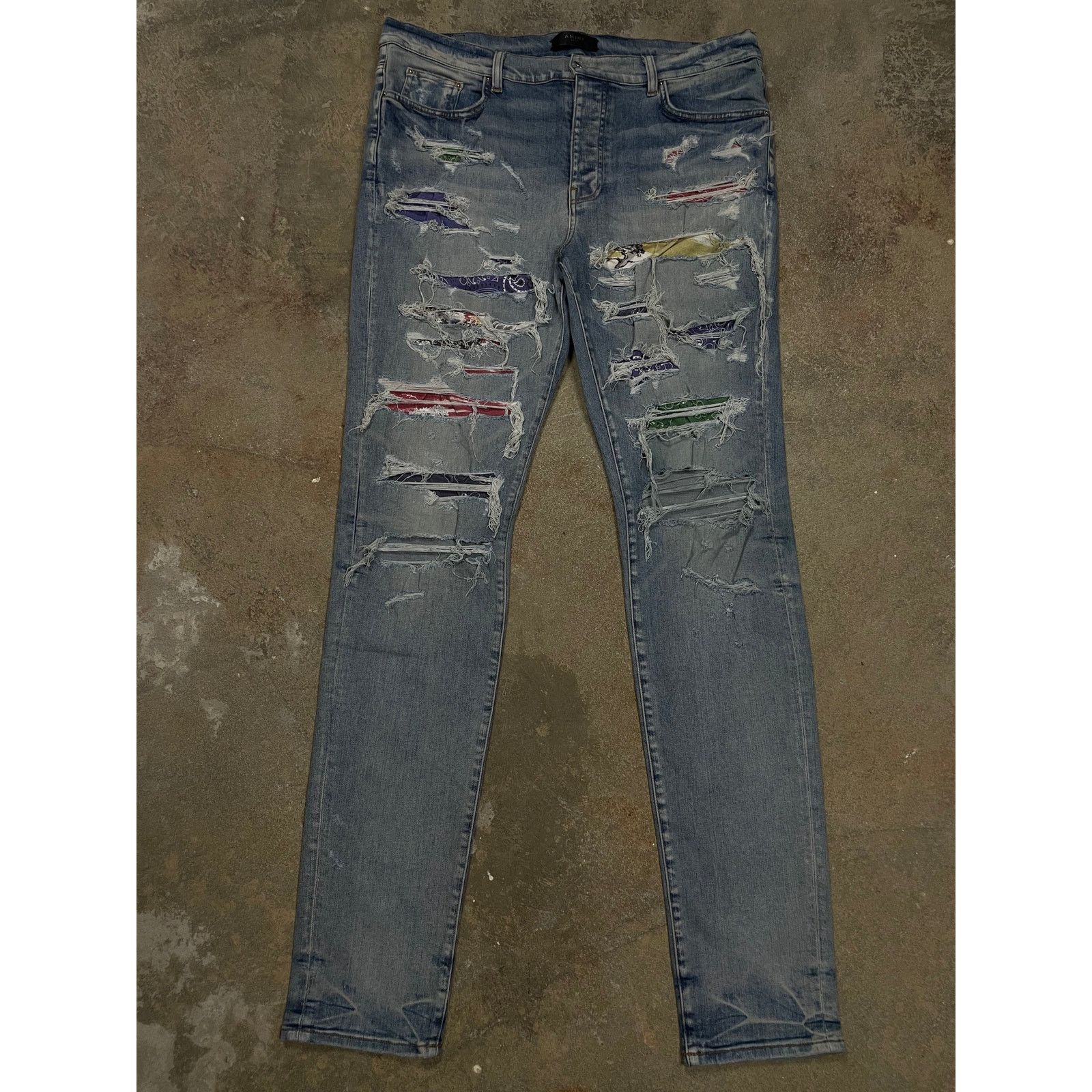 Amiri Amiri Thrasher Patch Light Wash Multi 38 Used Size US 38 / EU 54 - 1 Thumbnail