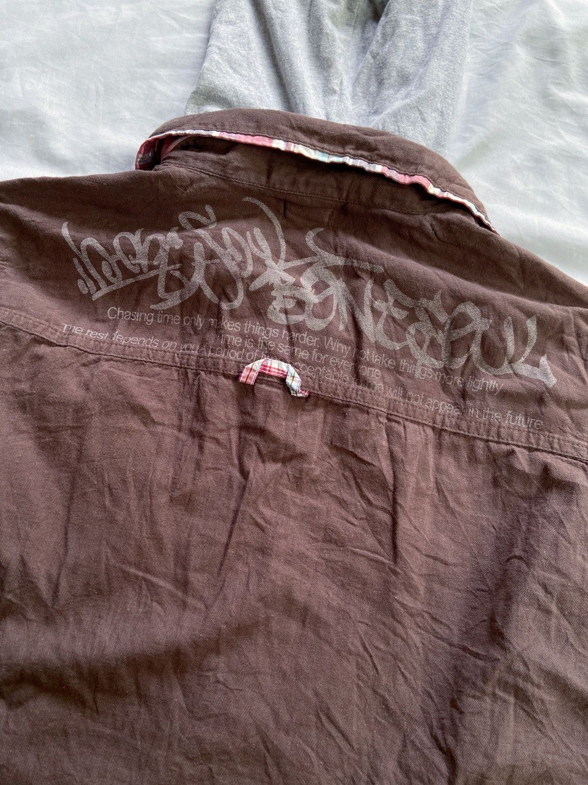 Japanese Brand B ONE SOUL STENCIL BUTTON DOWN SHIRT JUMPER STYLE Size US M / EU 48-50 / 2 - 17 Thumbnail