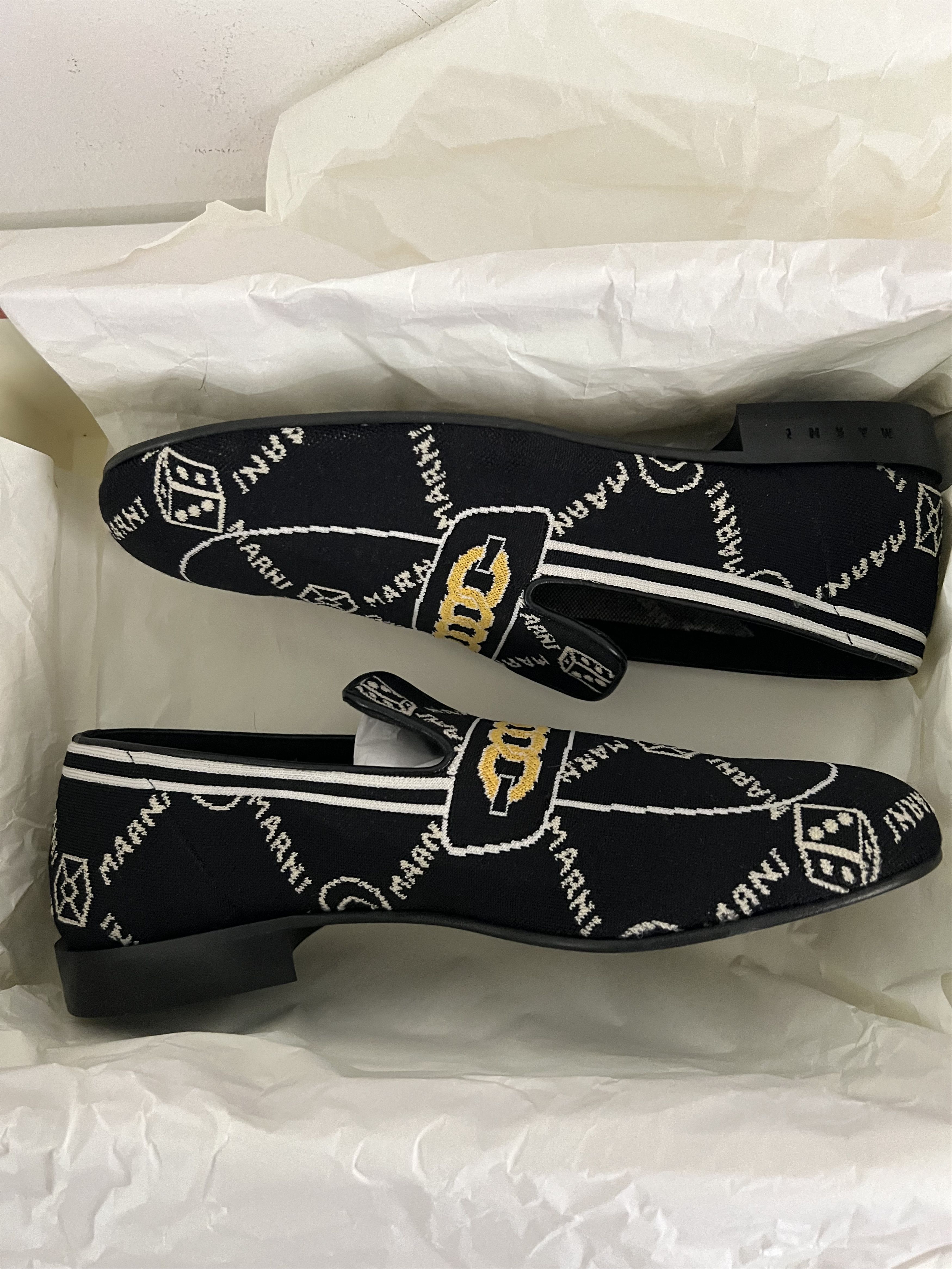 Marni Marnigram Trompe L'oeil Jacquard Moccasins Size US 10 / EU 43 - 2 Thumbnail